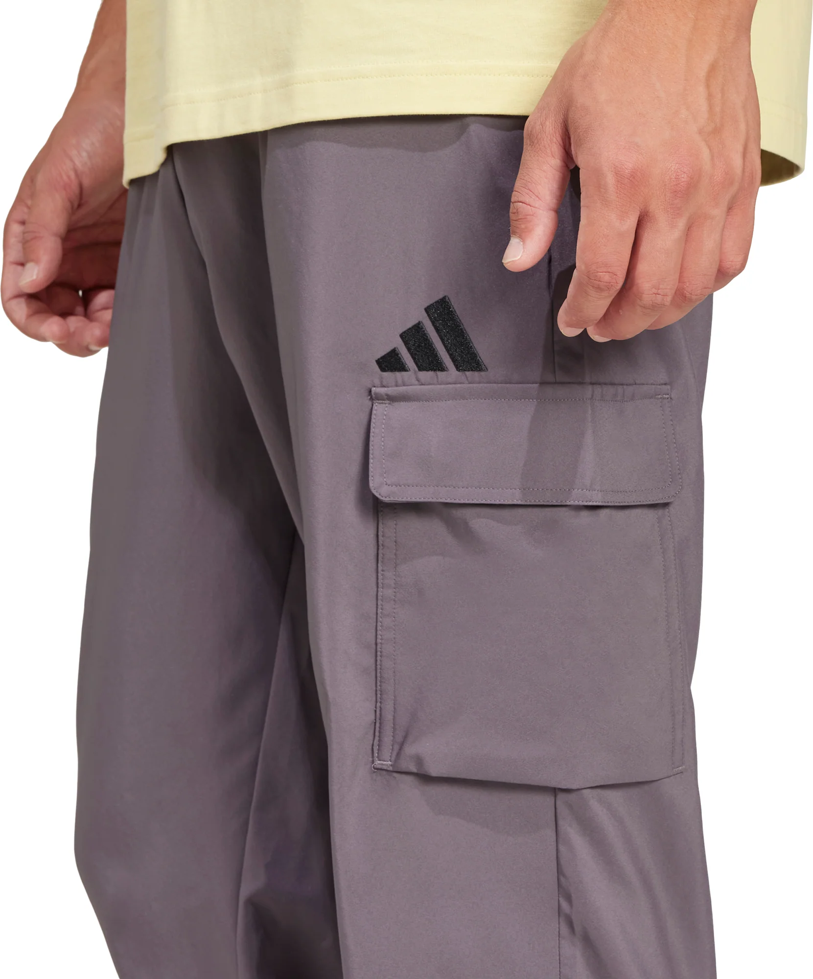 adidas Essentials Small Logo Mens Cargo Pants - Grey - Image 3