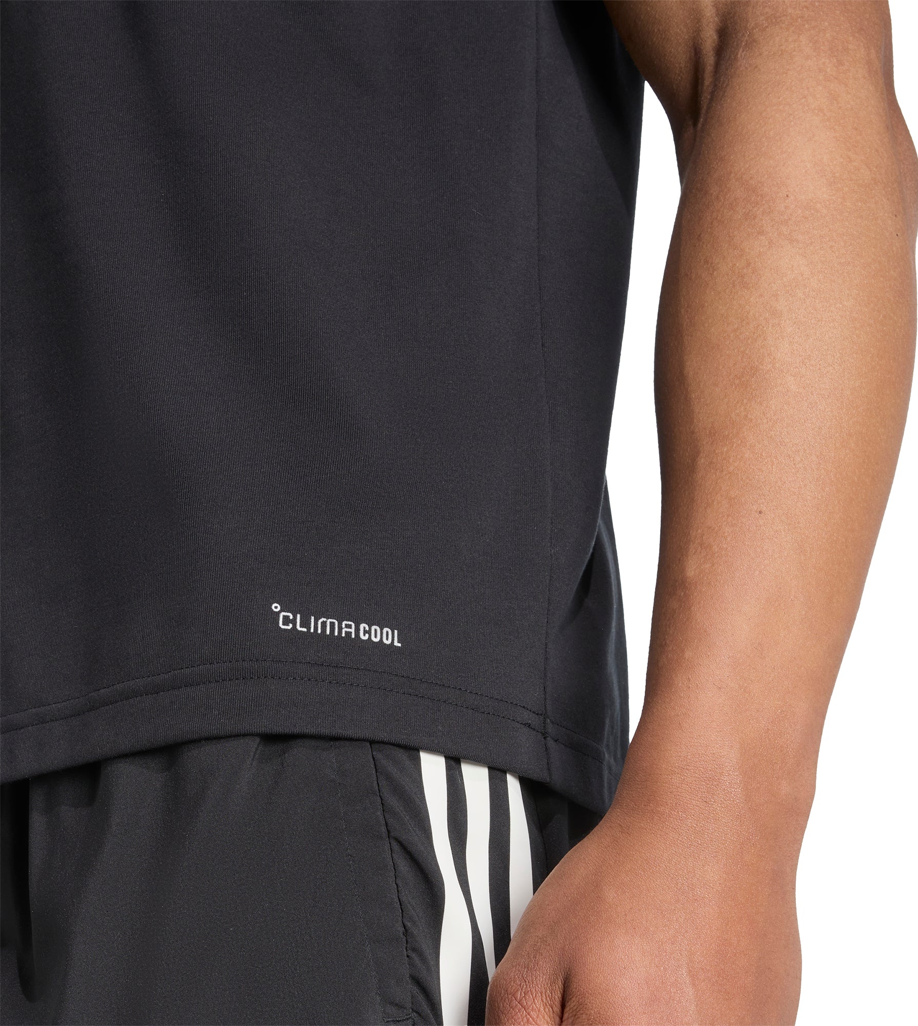 adidas Follow The Line Graphic Short Sleeve Mens Running Top - Black - Image 4