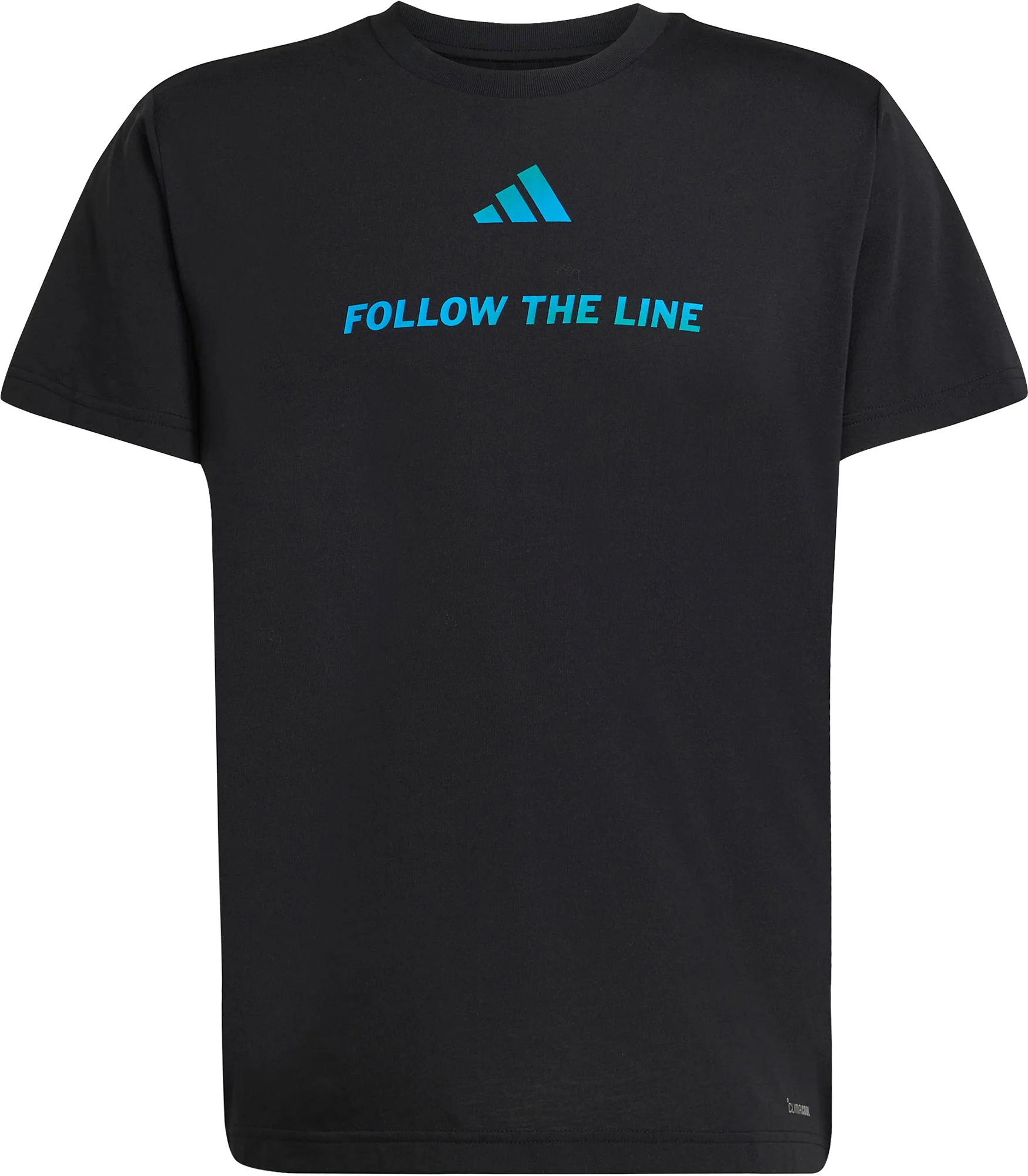 adidas Follow The Line Graphic Short Sleeve Mens Running Top - Black - Image 5