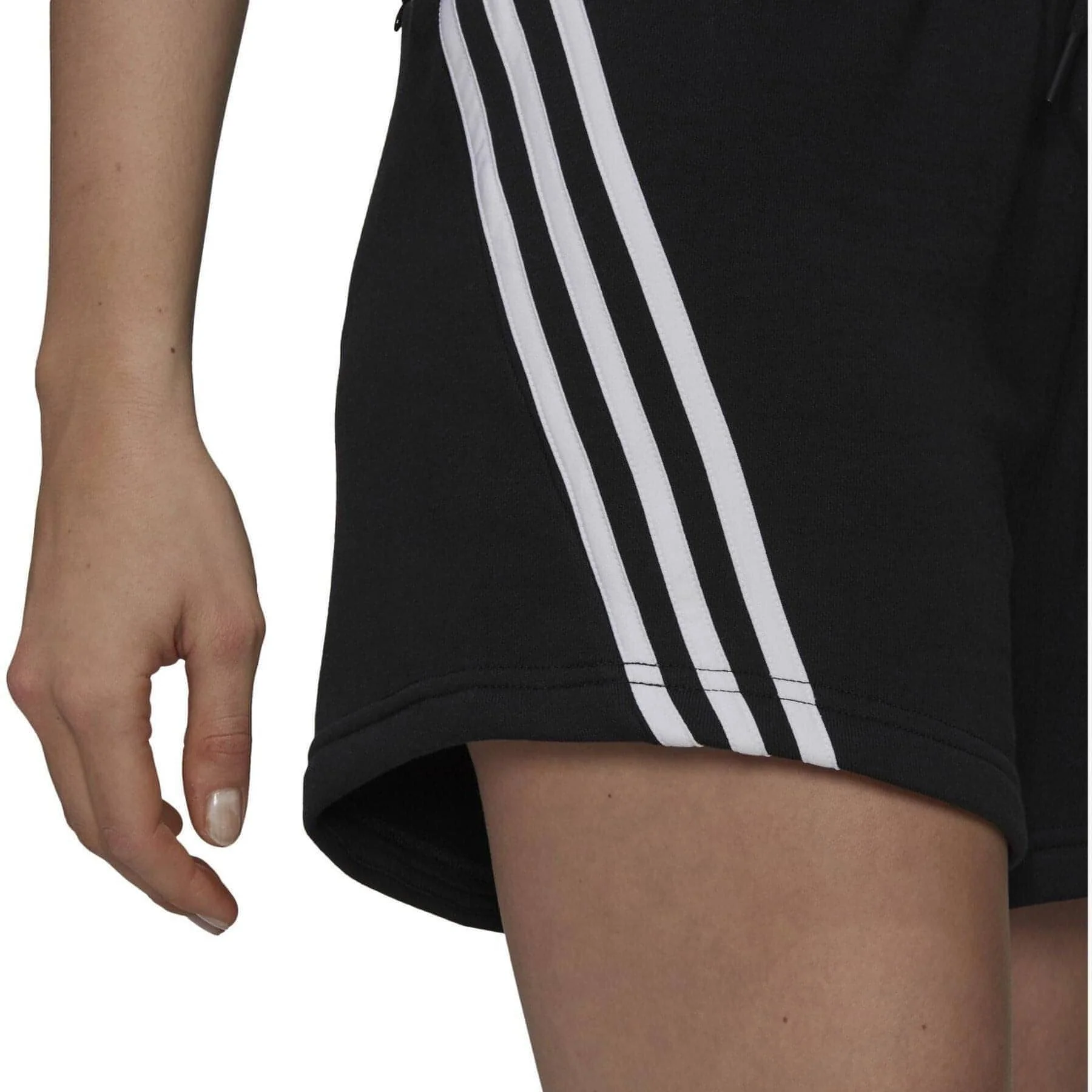 adidas Future Icon 3 Stripes Womens Training Shorts - Black - Image 2