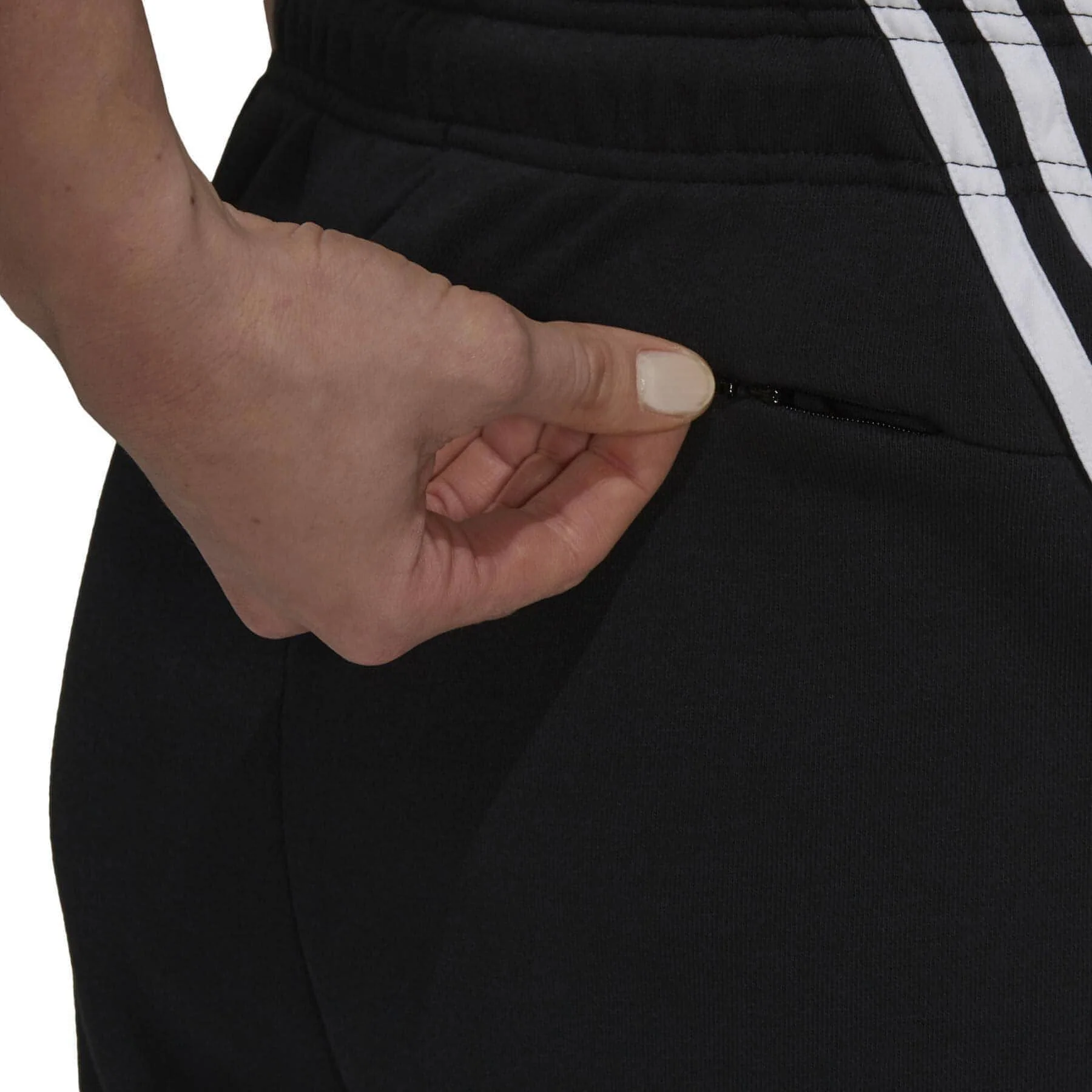 adidas Future Icon 3 Stripes Womens Training Shorts - Black - Image 3