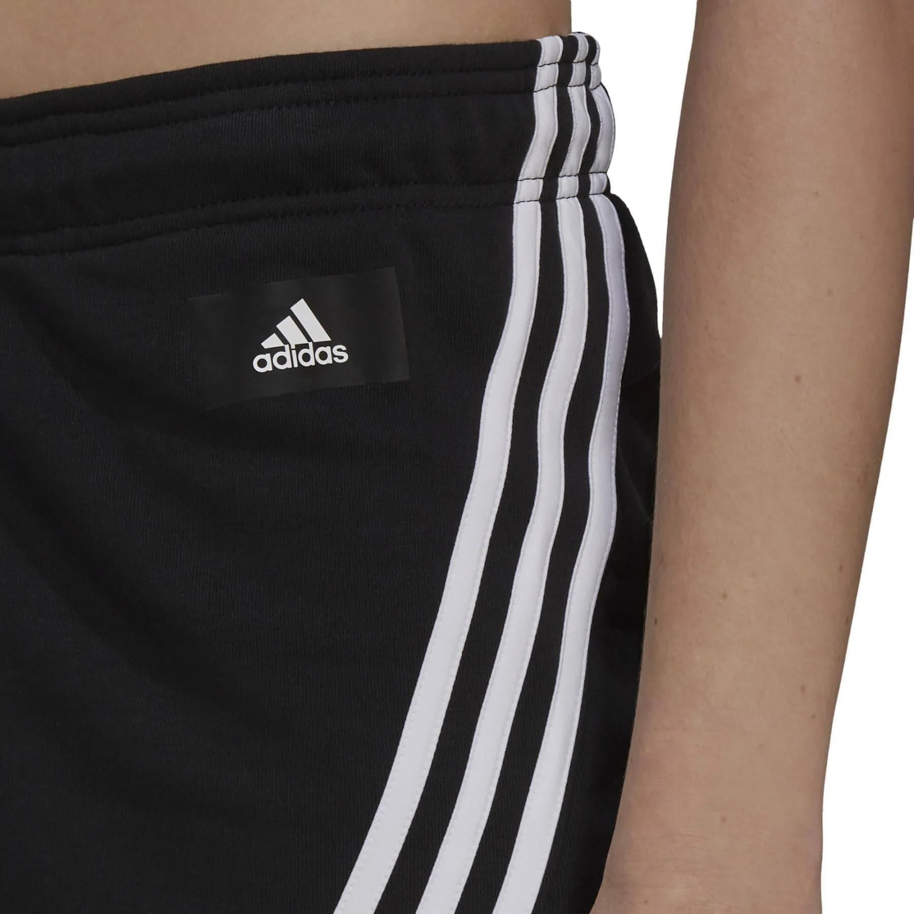 adidas Future Icon 3 Stripes Womens Training Shorts - Black - Image 4