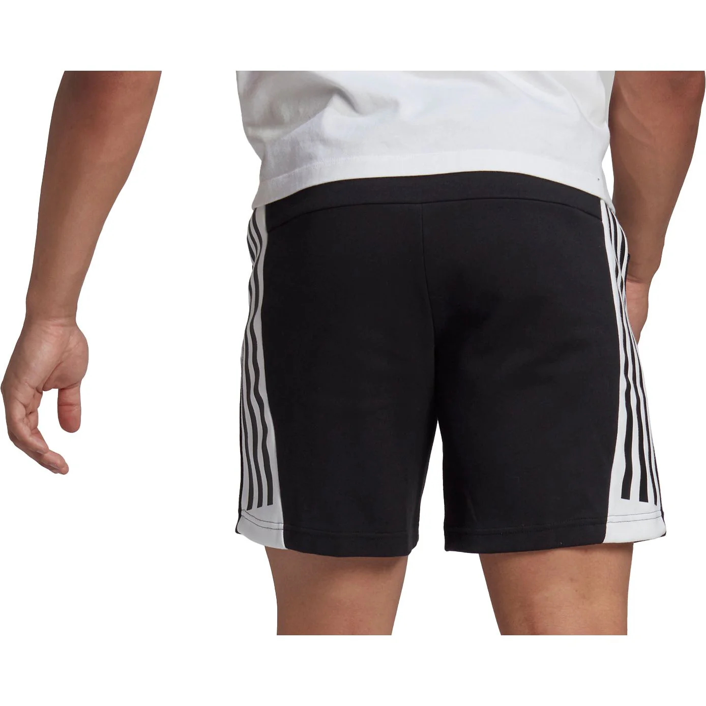 adidas Future Icons 3 Stripes Mens Training Shorts - Black - Image 2