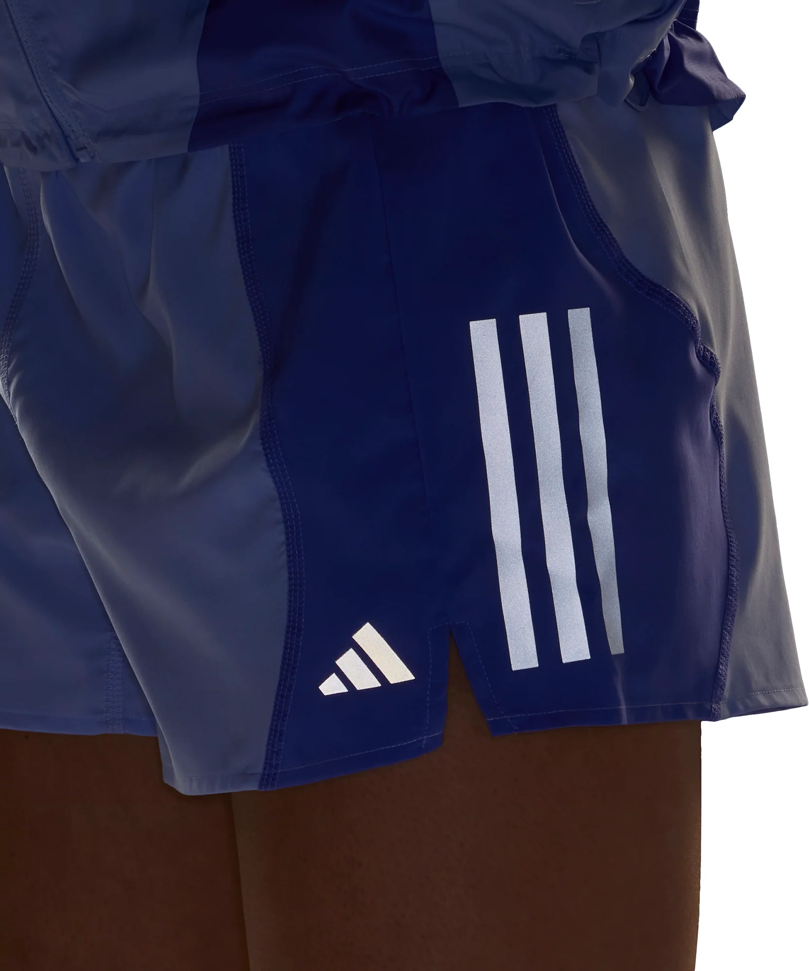 adidas Own The Run 3 Inch Womens Running Shorts - Blue - Image 5