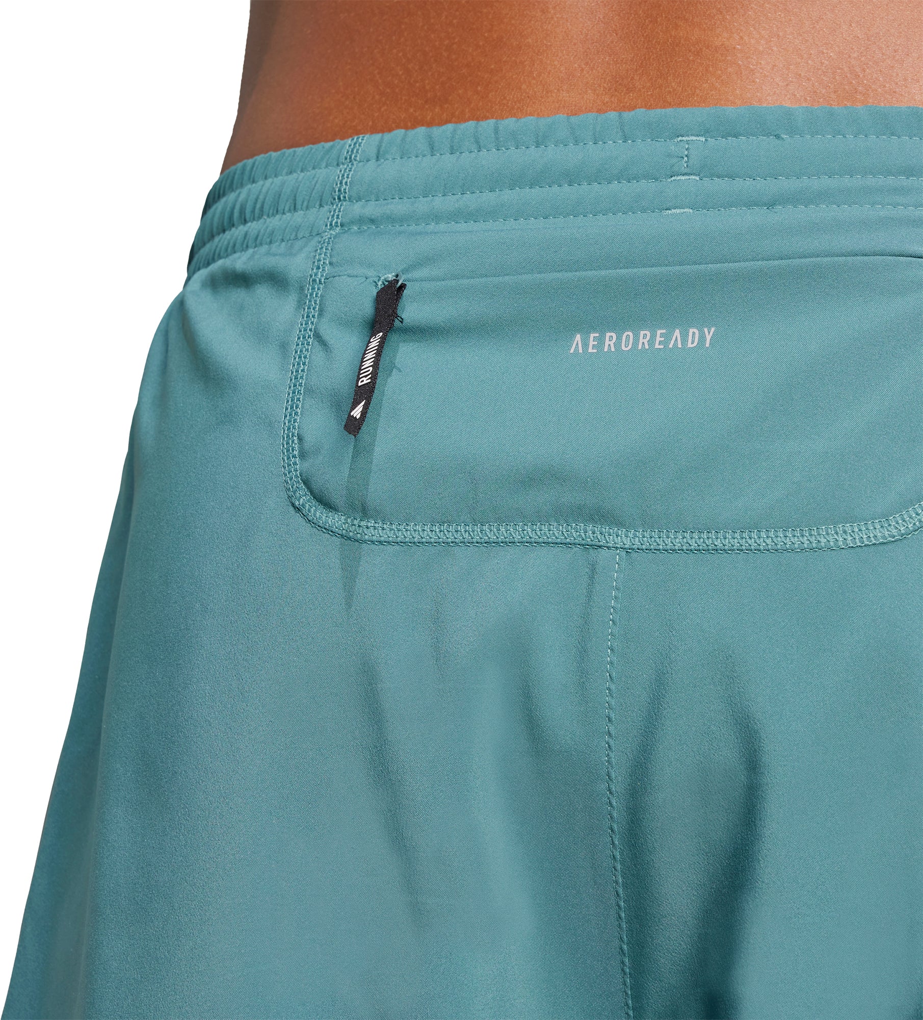 adidas Own The Run 5 Inch Mens Running Shorts - Green - Image 3