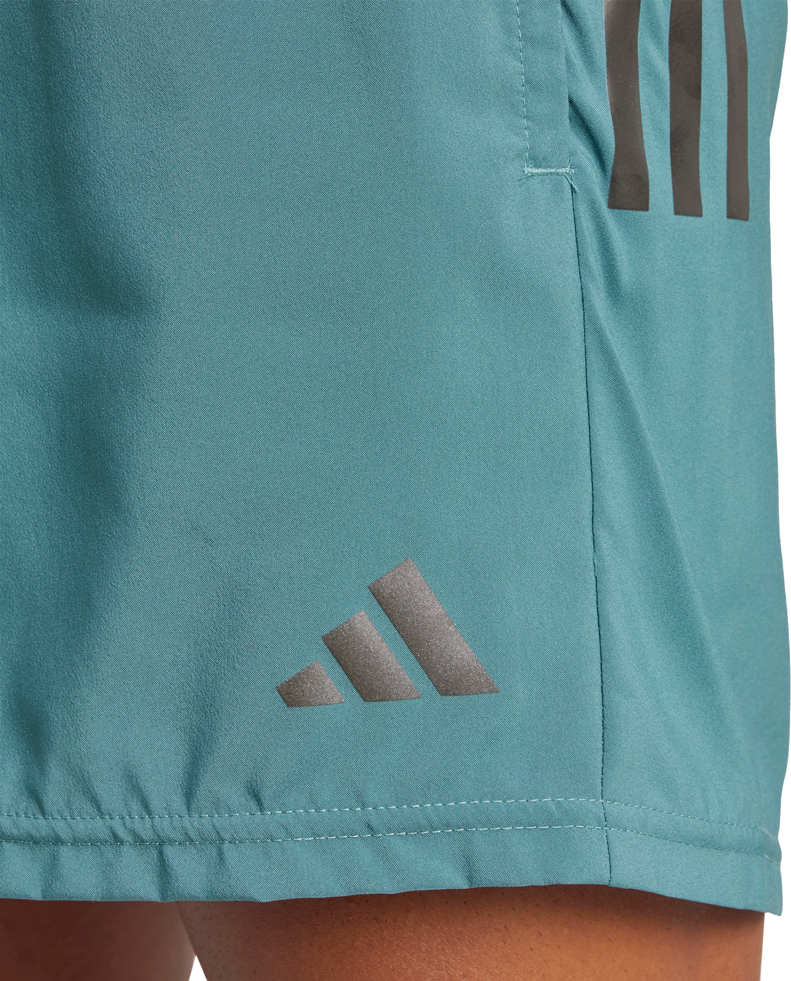 adidas Own The Run 5 Inch Mens Running Shorts - Green - Image 4