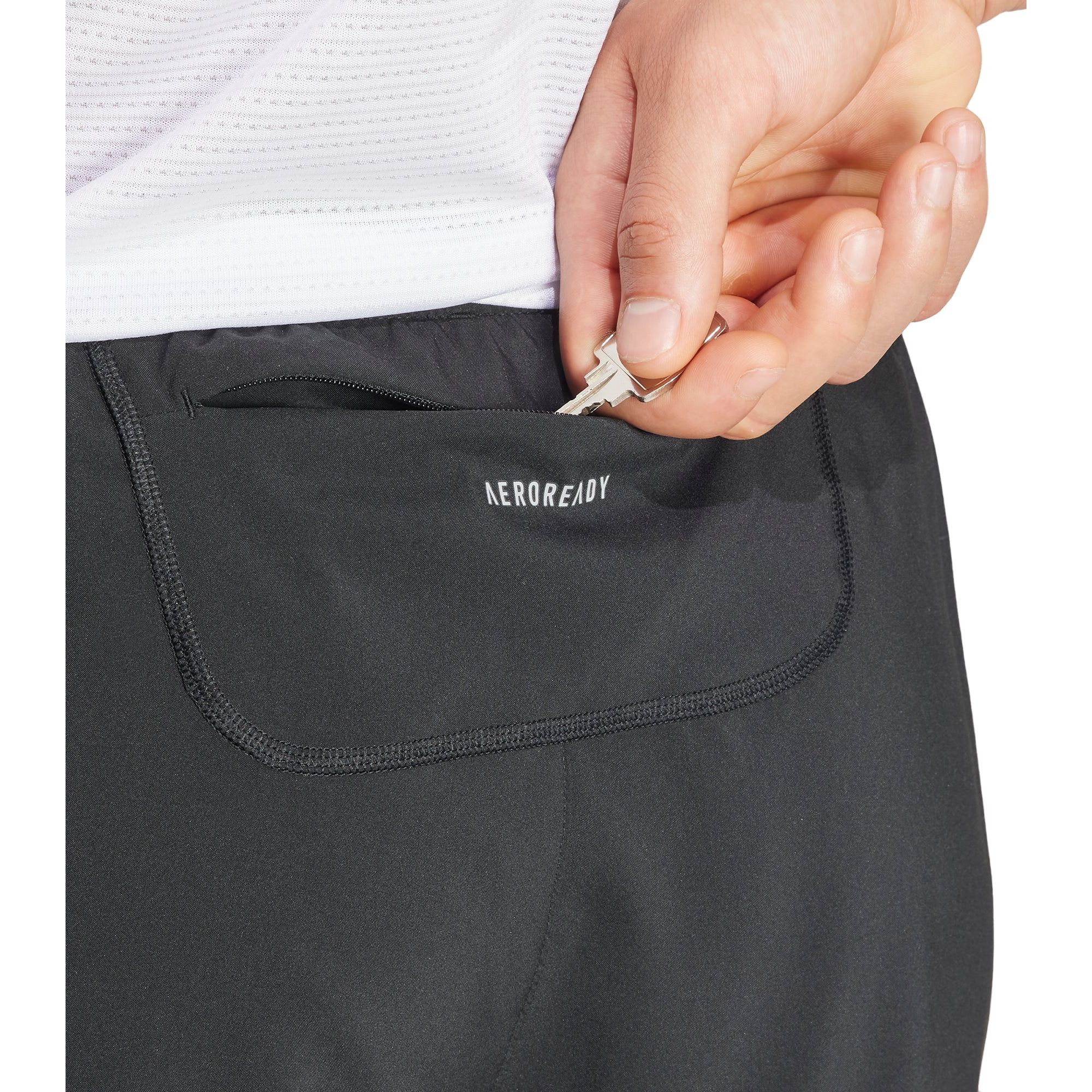 adidas Own The Run 7 Inch Mens Running Shorts - Black - Image 3