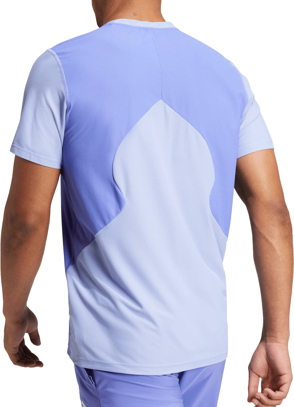 adidas Own The Run Colourblock Short Sleeve Mens Running Top - Blue - Image 2