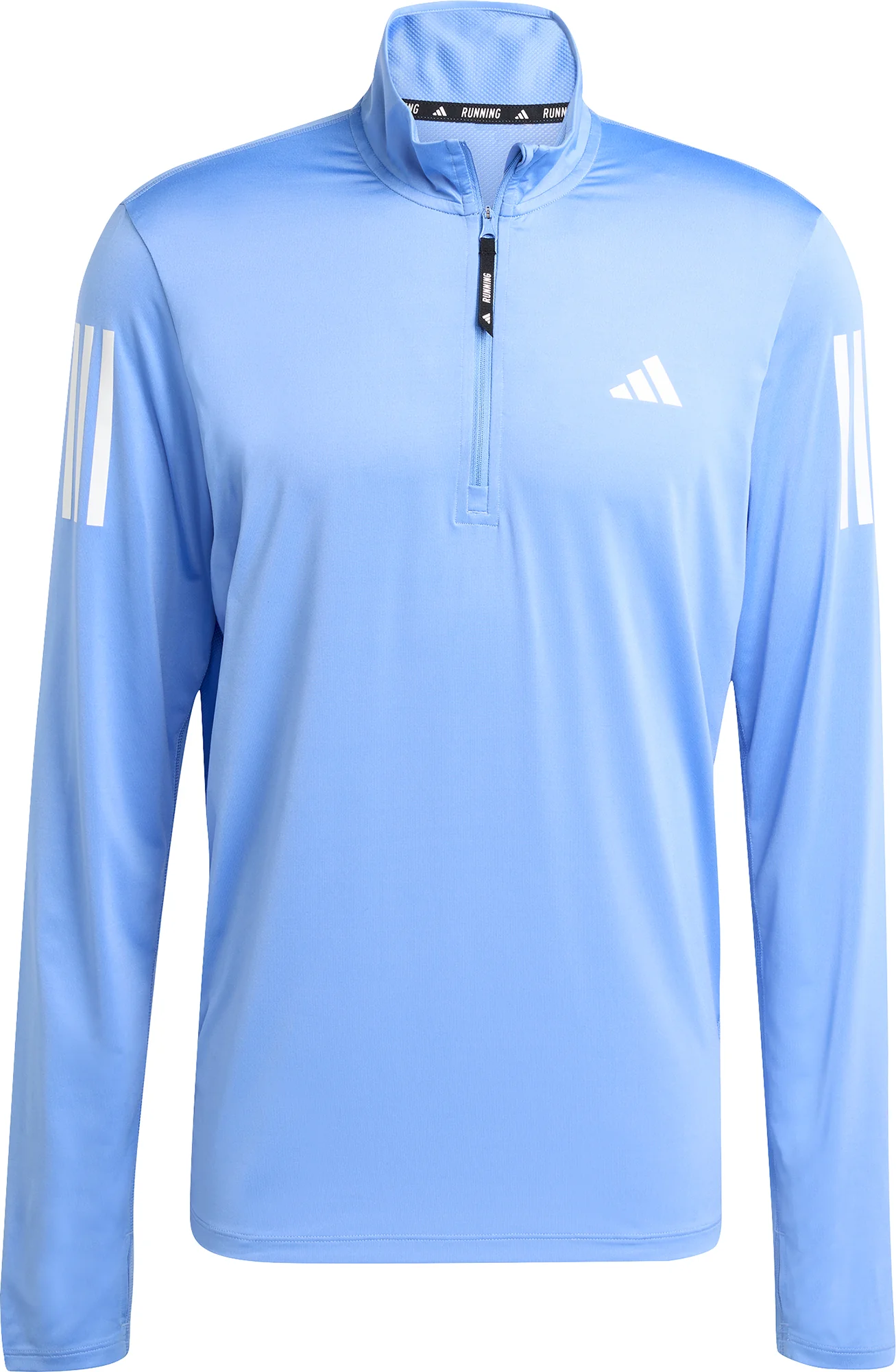 adidas Own The Run Half Zip Long Sleeve Mens Running Top - Blue - Image 5
