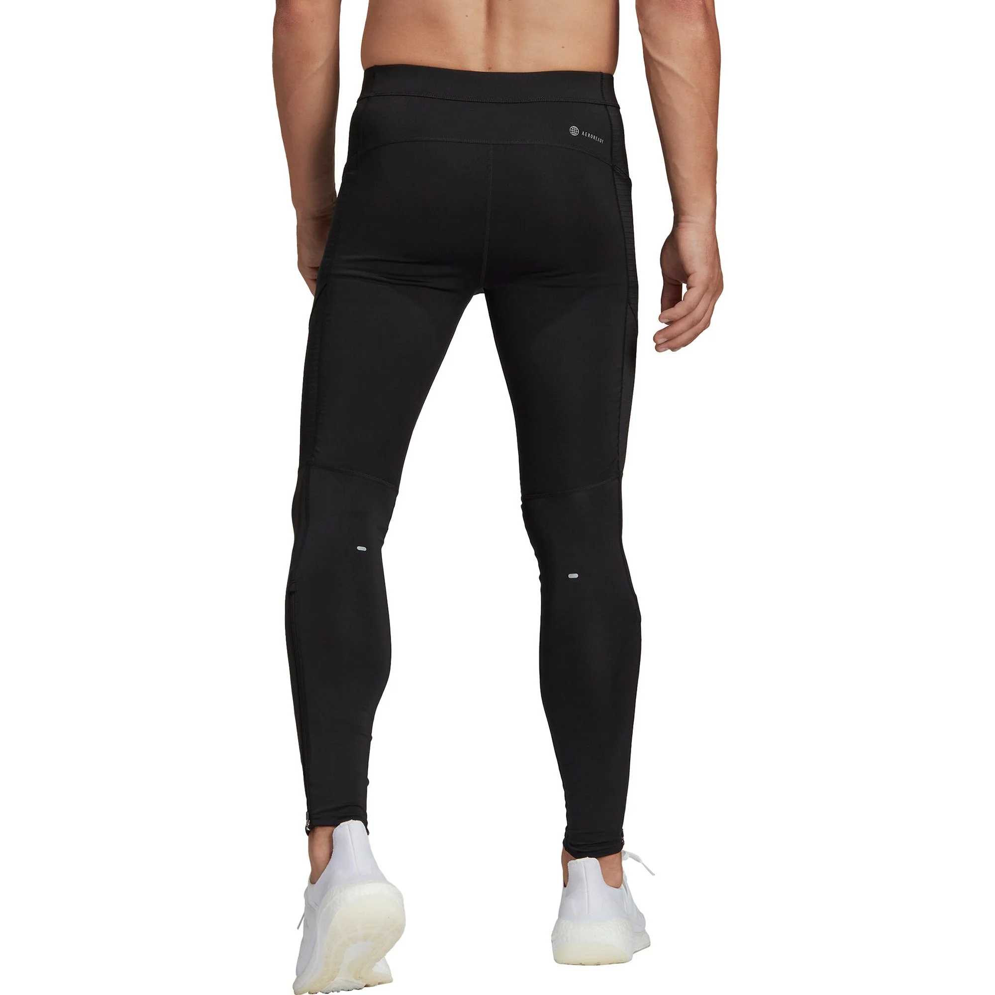 adidas Own The Run Mens Long Running Tights - Black - Image 2