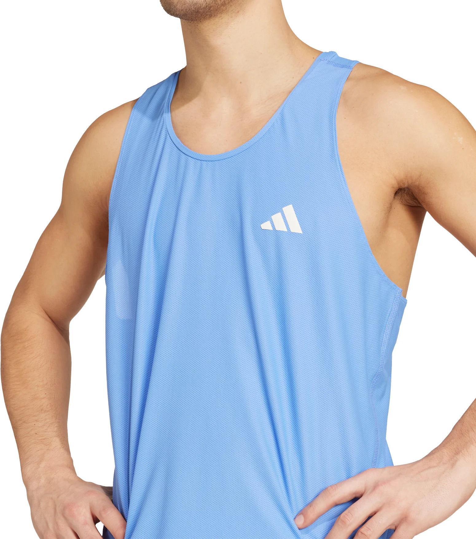 adidas Own The Run Mens Running Vest - Blue - Image 3