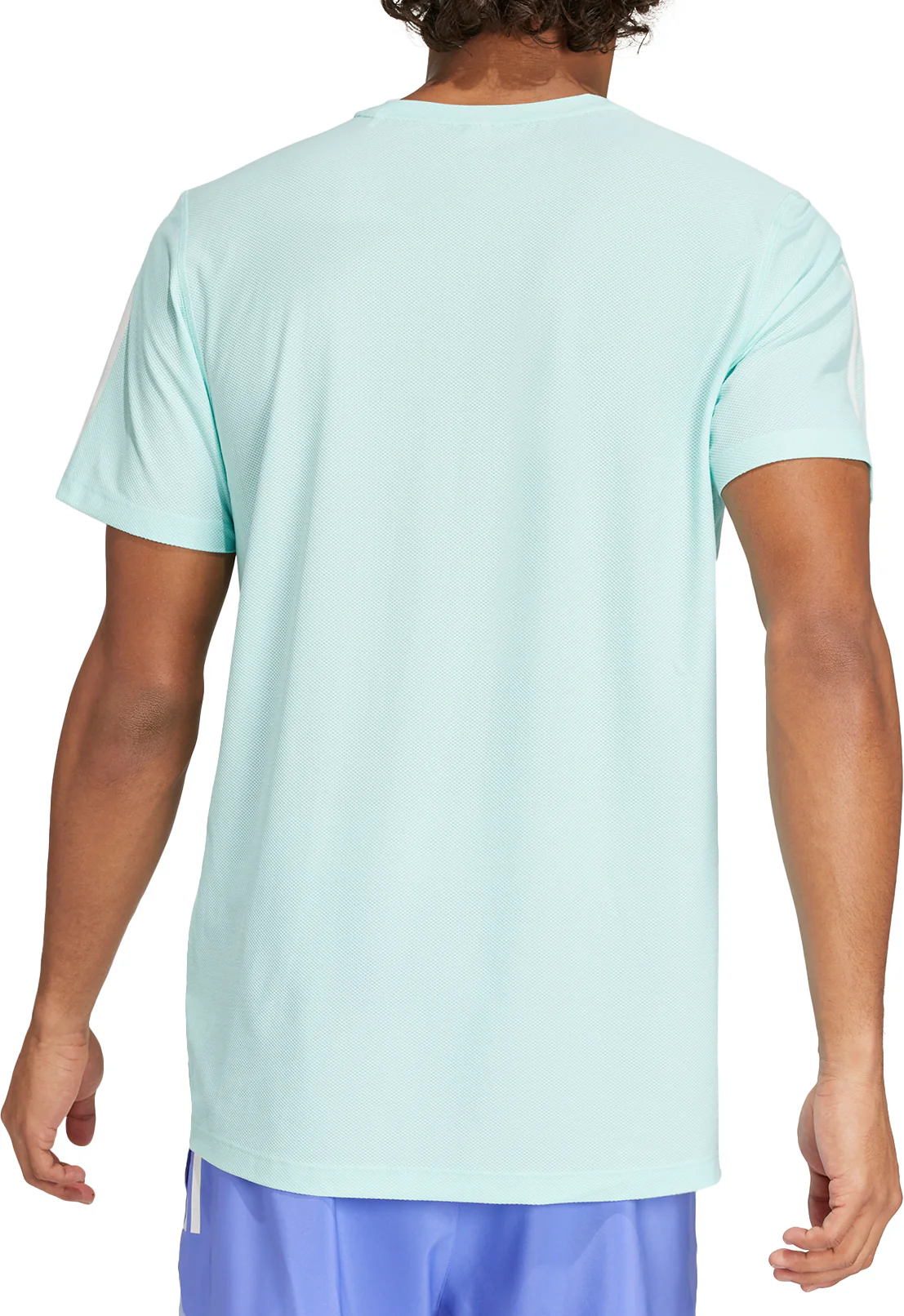 adidas Own The Run Short Sleeve Mens Running Top - Green - Image 2