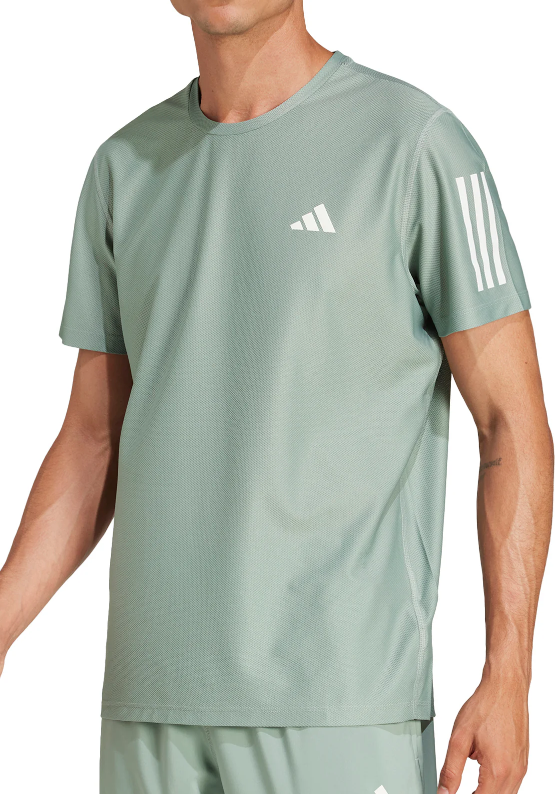 adidas Own The Run Short Sleeve Mens Running Top - Green