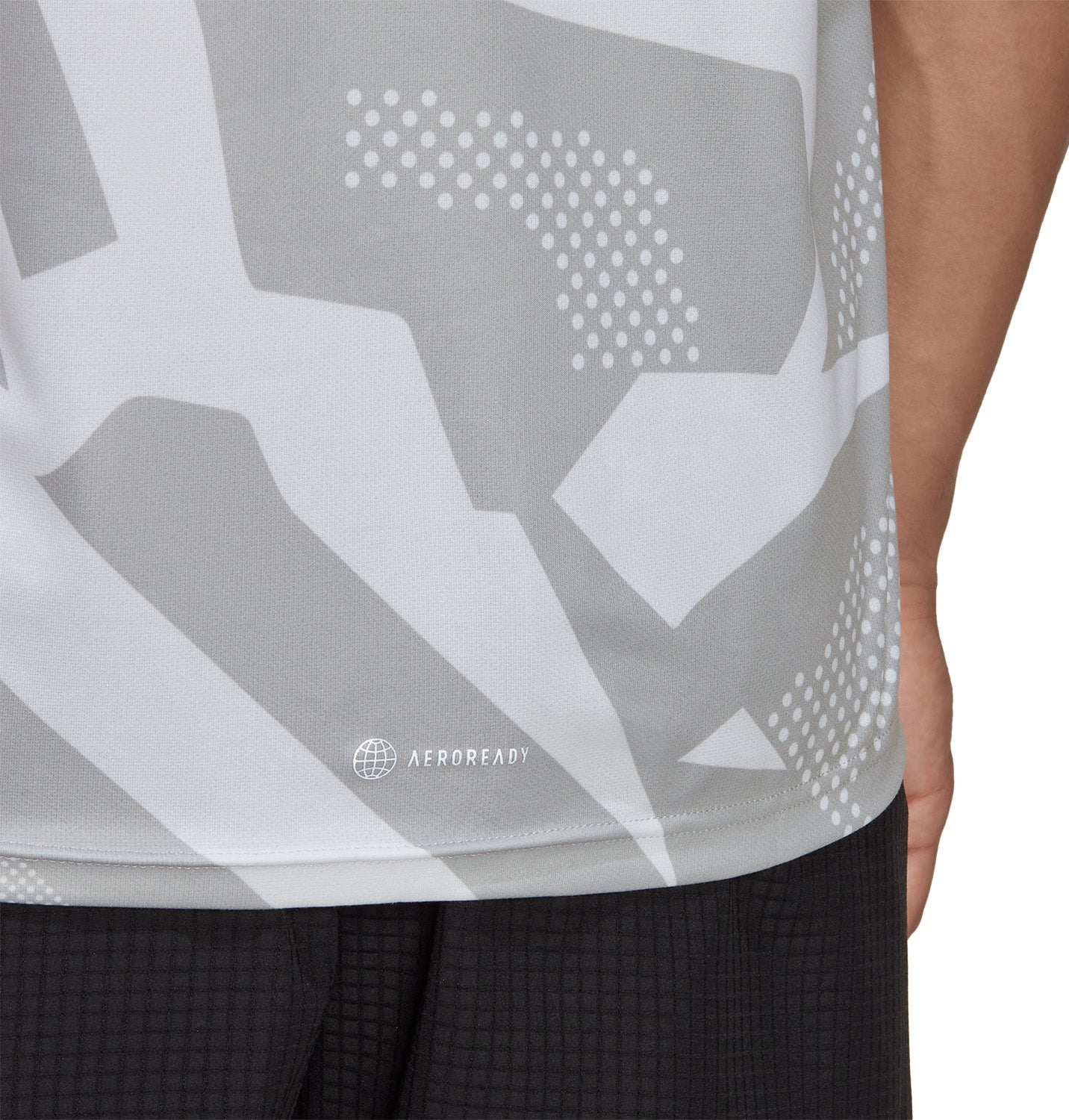 adidas Own The Run Short Sleeve Mens Running Top - Grey - Image 3