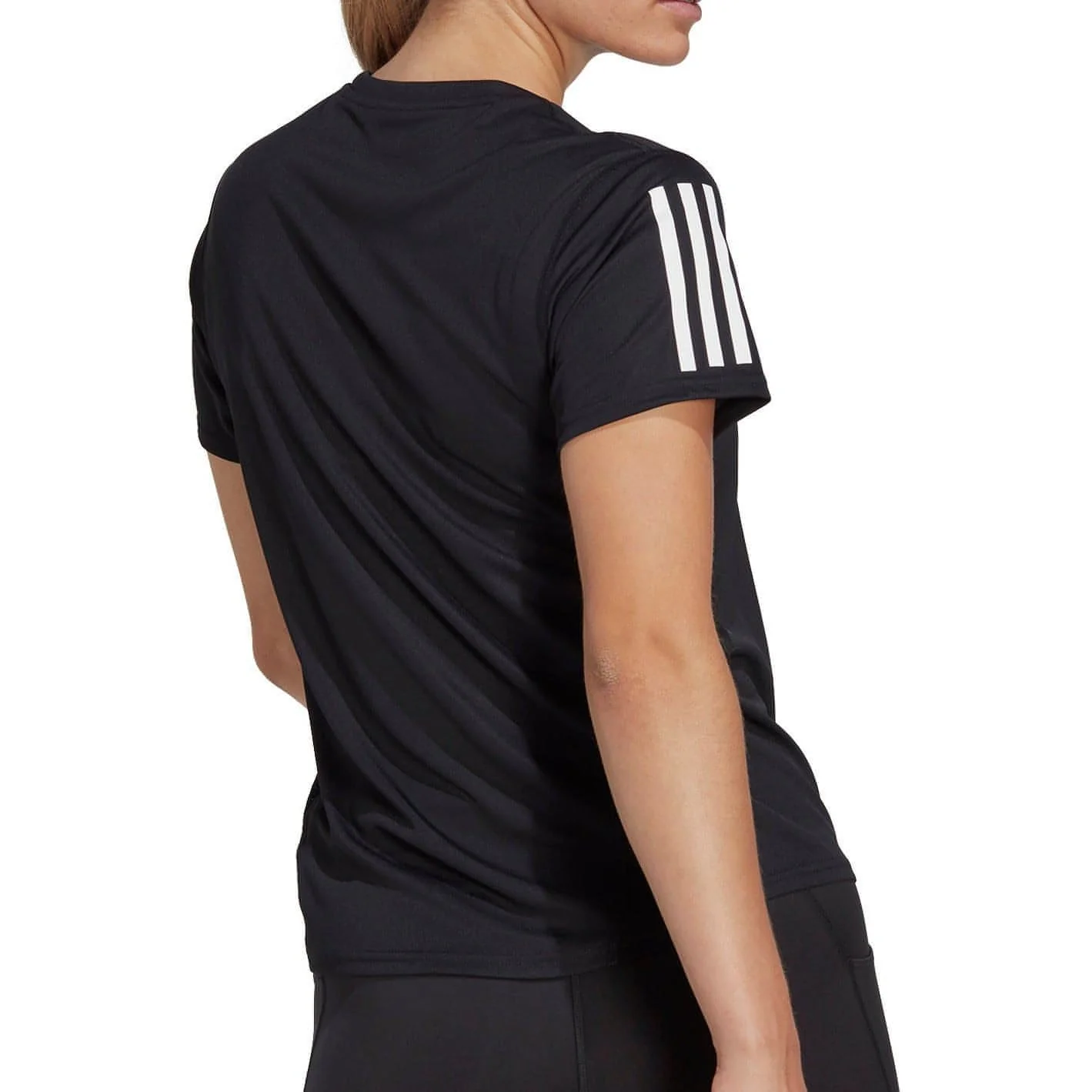 adidas Own The Run Short Sleeve Womens Running Top - Black - Image 2