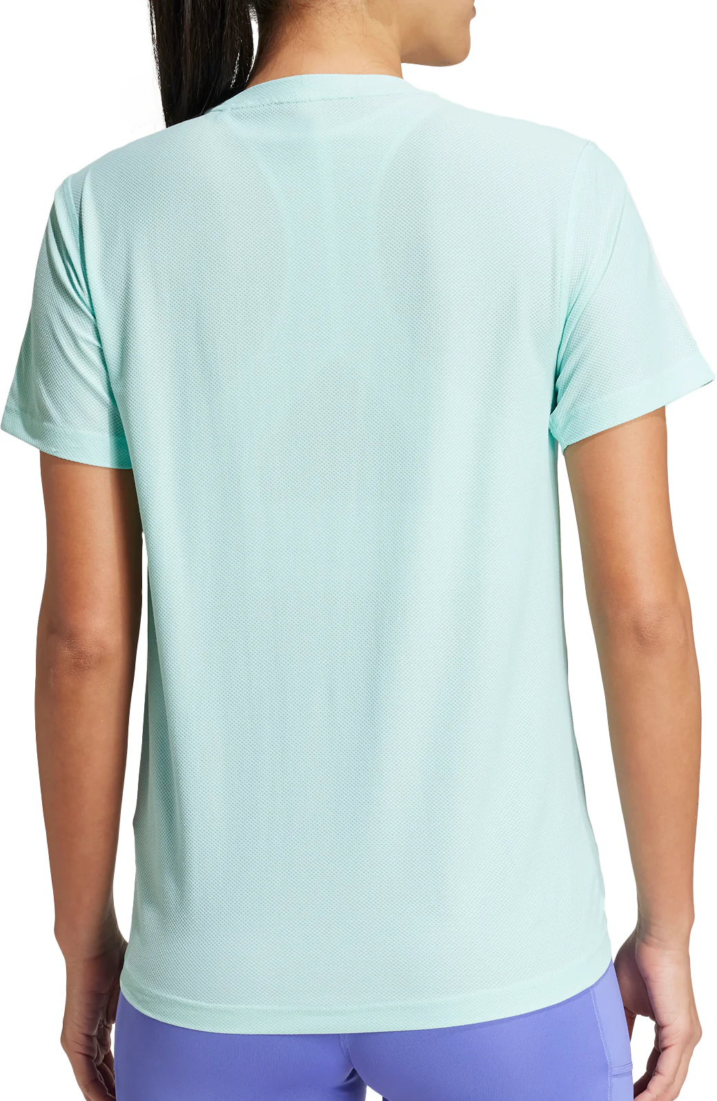 adidas Own The Run Short Sleeve Womens Running Top - Green - Image 2