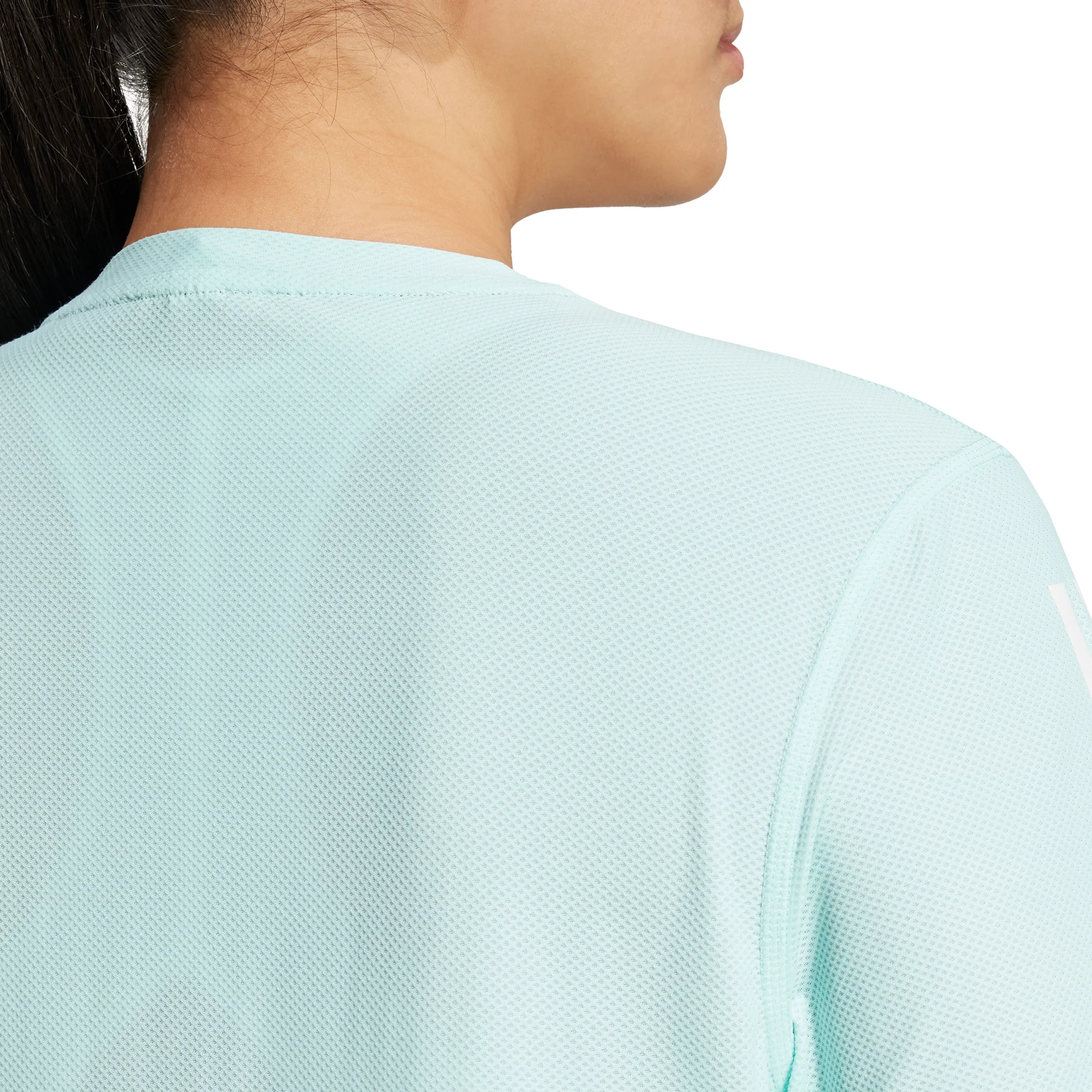 adidas Own The Run Short Sleeve Womens Running Top - Green - Image 3