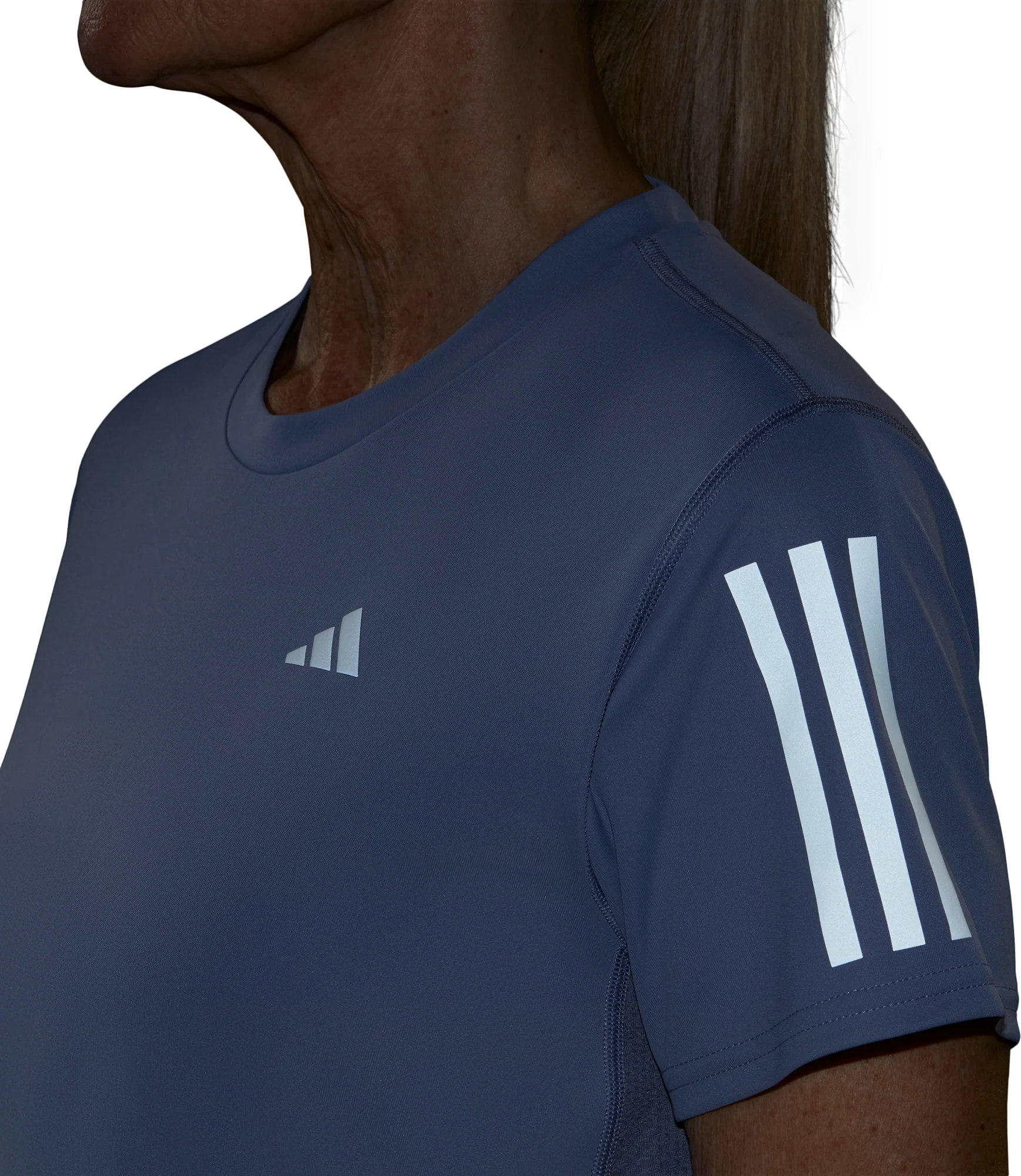 adidas Own The Run Short Sleeve Womens Running Top - Purple - Image 4