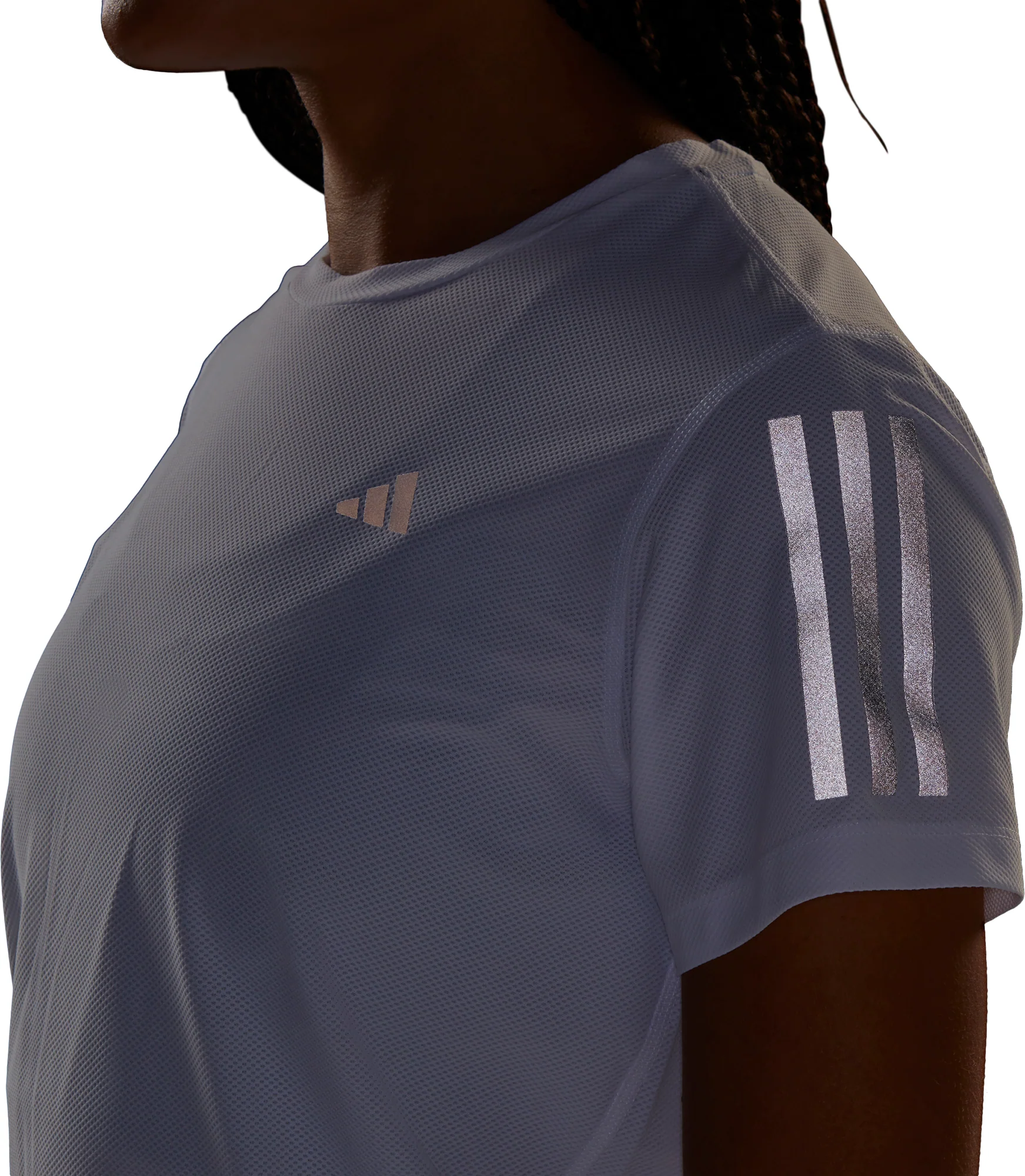 adidas Own The Run Short Sleeve Womens Running Top - White - Image 4