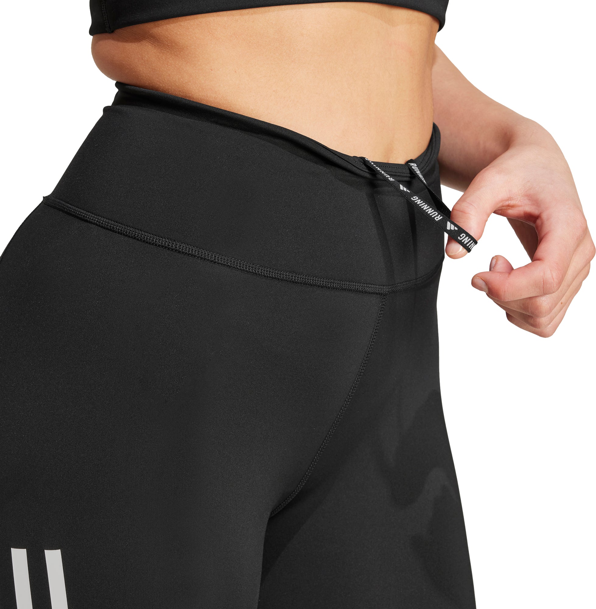 adidas Own The Run Womens 3/4 Capri Running Tights - Black - Image 4