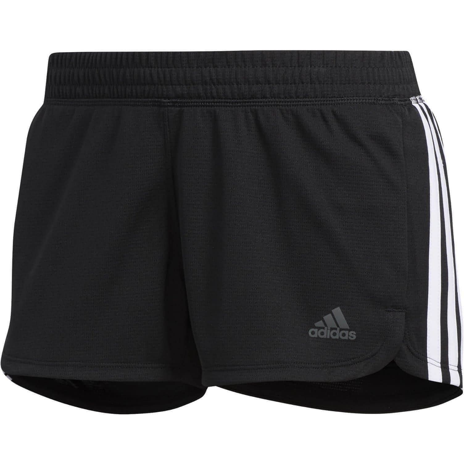 adidas Pacer 3 Stripes Knit Womens Training Shorts - Black - Image 6