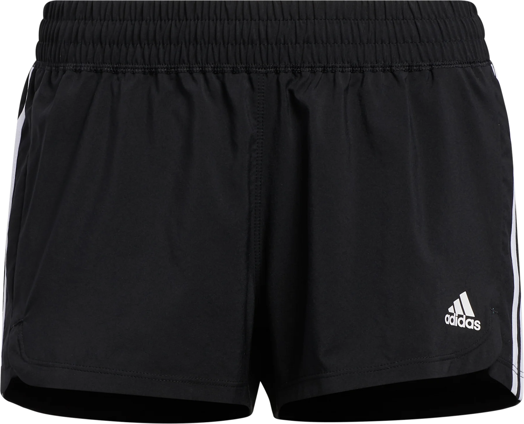 adidas Pacer 3 Stripes Woven Womens Training Shorts - Black - Image 6