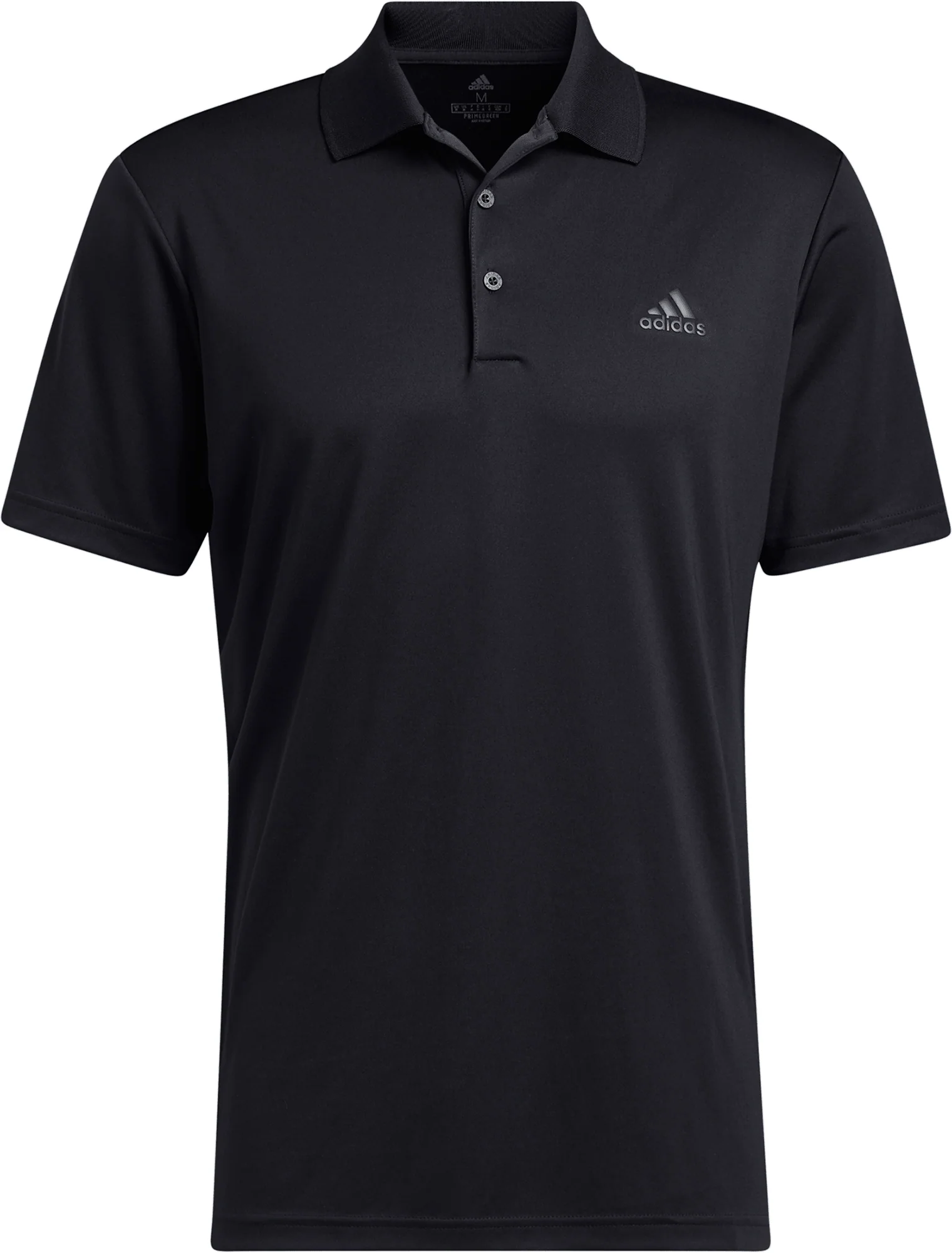 adidas Performance PrimeGreen Short Sleeve Mens Golf Polo Shirt - Black - Image 4