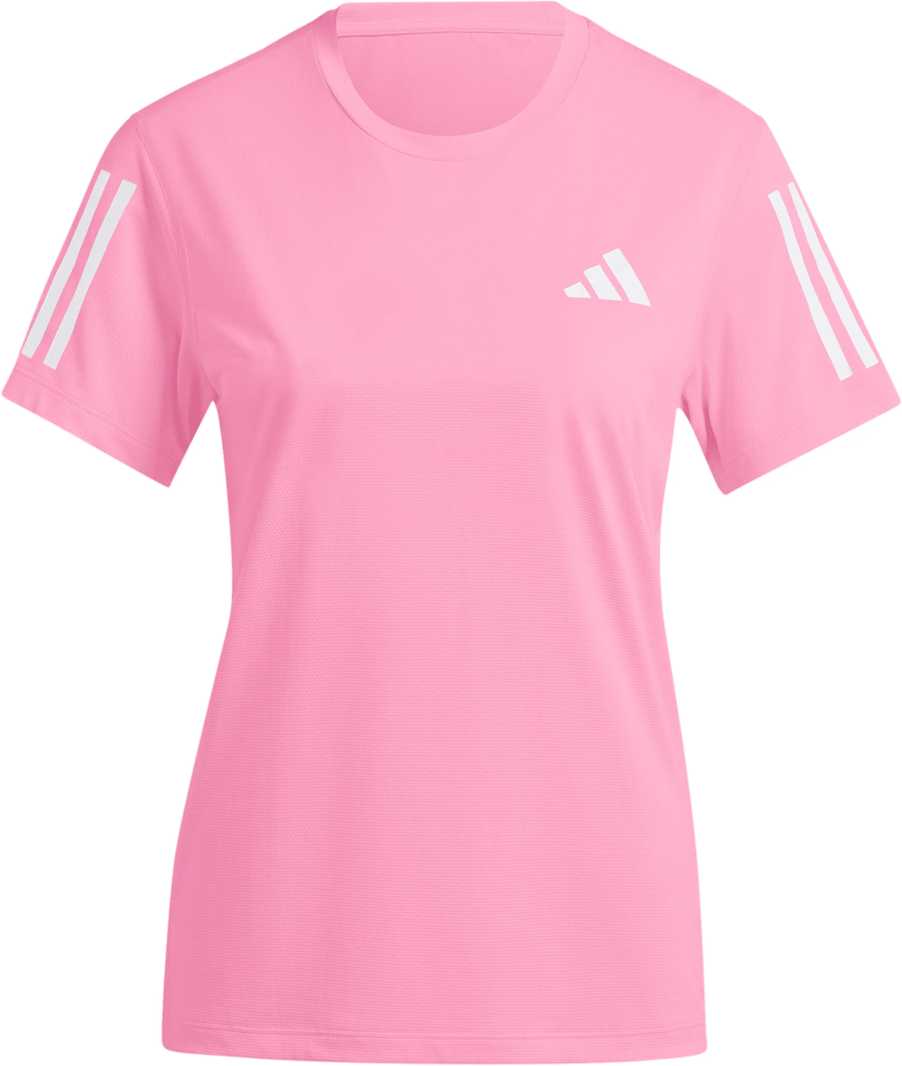 adidas RUN Event Short Sleeve Womens Running Top - Pink
