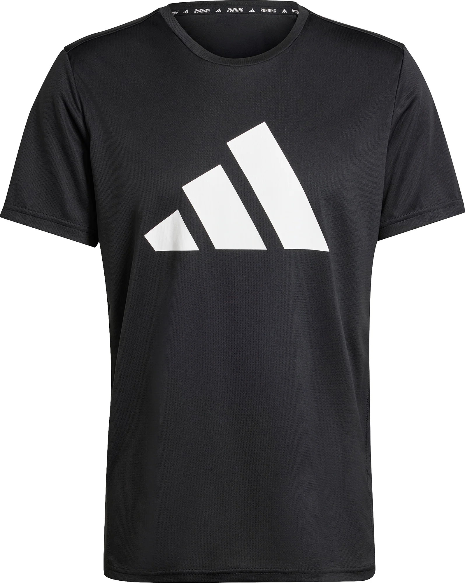 adidas Run It Short Sleeve Mens Running Top - Black - Image 3