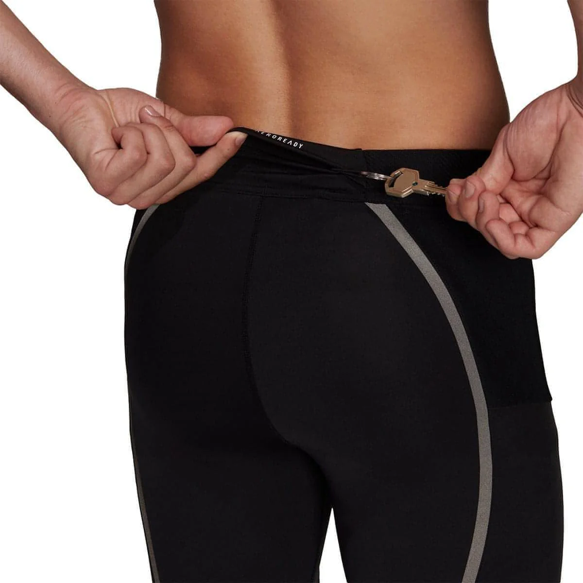 adidas Saturday Mens Short Running Tights - Black - Image 4