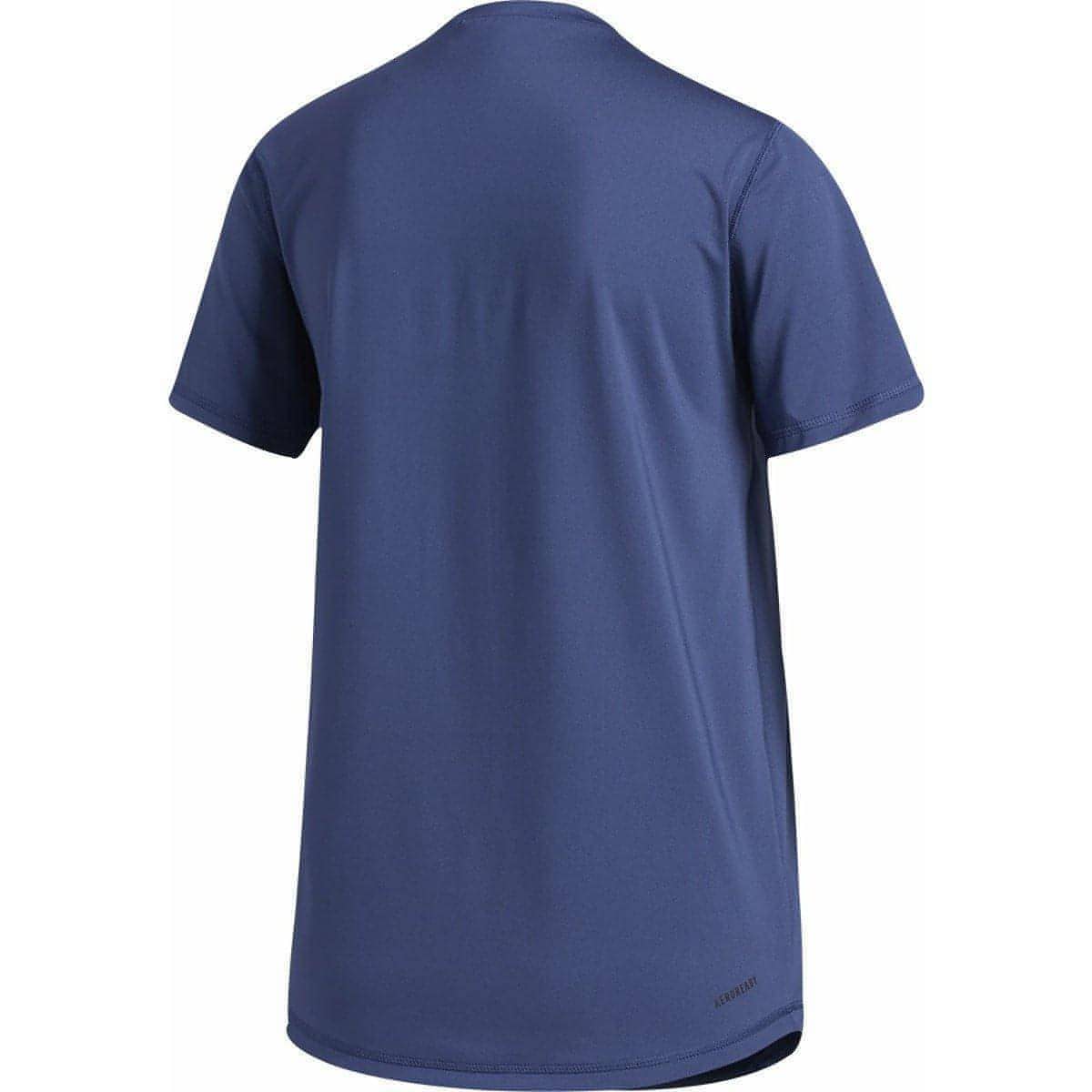 adidas Tech Badge of Sport Short Sleeve Womens Training Top - Blue - Image 7