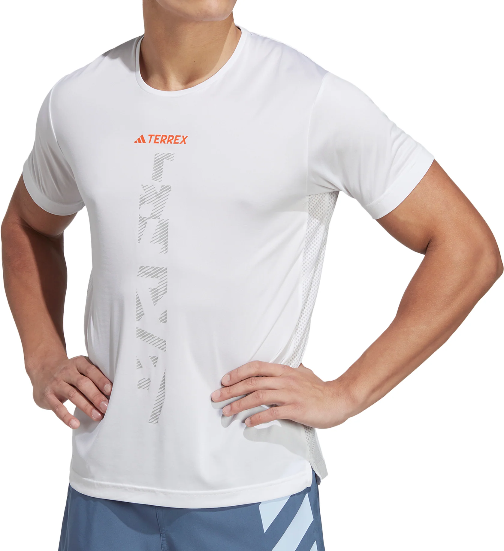 adidas Terrex Agravic Short Sleeve Mens Running Top - White
