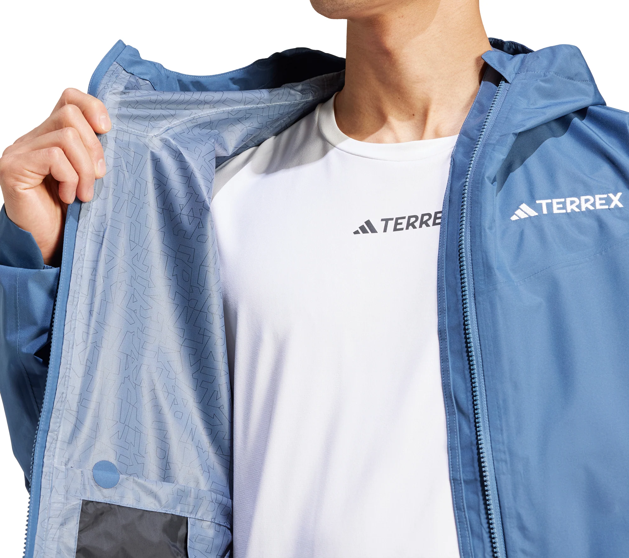 adidas Terrex Multi 2.5L Rain.RDY Mens Walking Jacket - Blue - Image 3