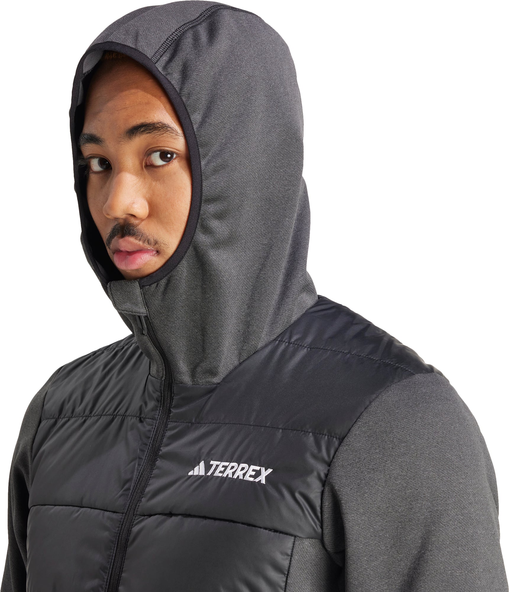 adidas Terrex Multi Hybrid Hooded Mens Insulated Jacket - Black - Image 4
