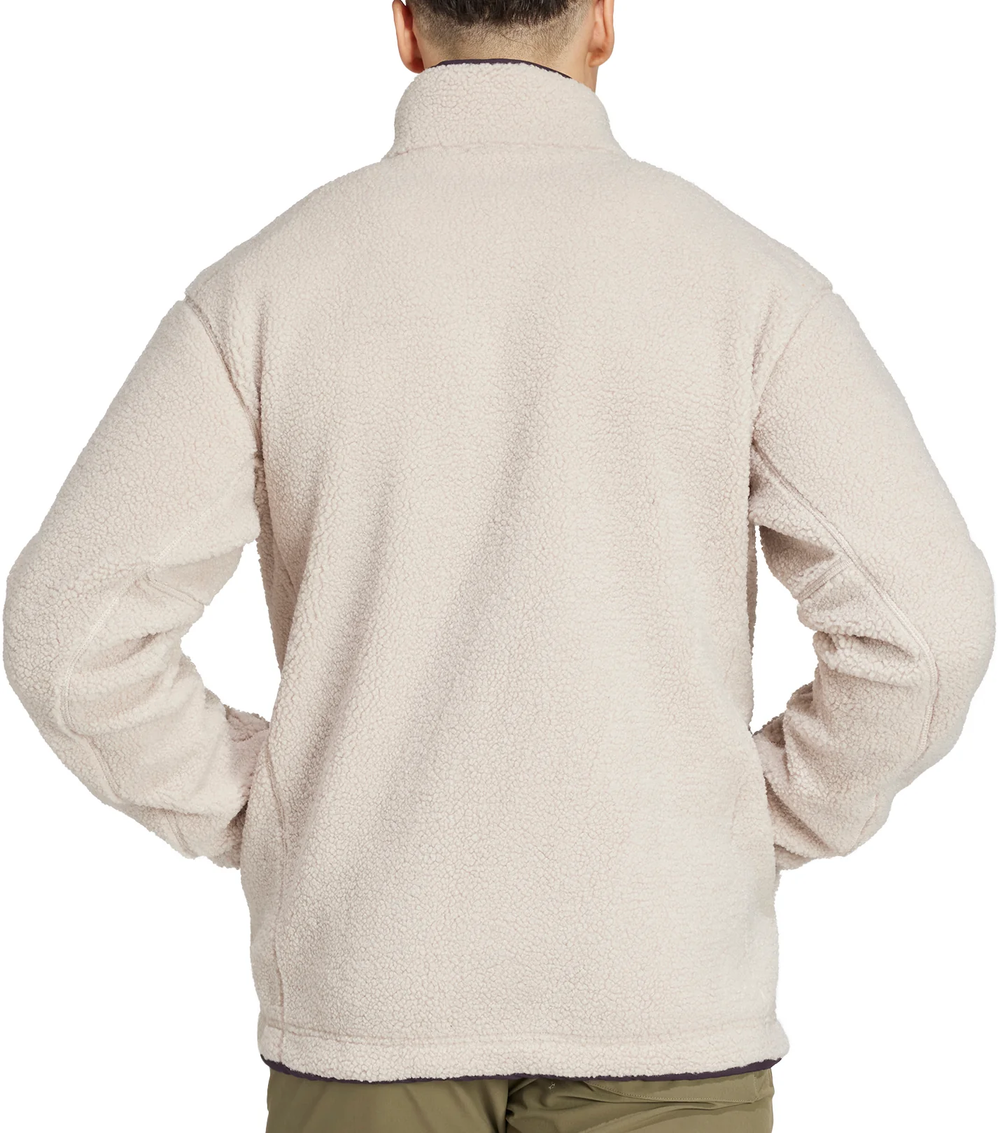 adidas Terrex Xploric High Pile Fleece Mens Sweatshirt - Beige - Image 2