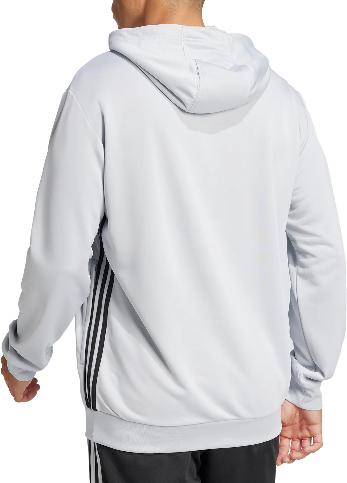 adidas Tiro 25 Essentials Half Zip Hooded Long Sleeve Mens Training Top - Grey - Image 2