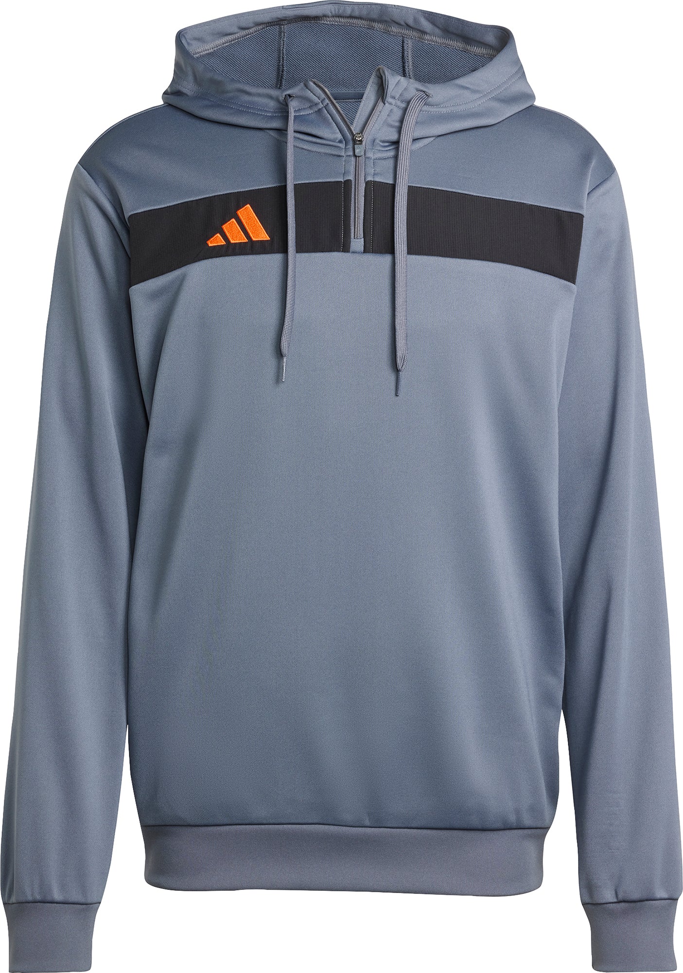 adidas Tiro 25 Essentials Half Zip Hooded Long Sleeve Mens Training Top - Grey - Image 5