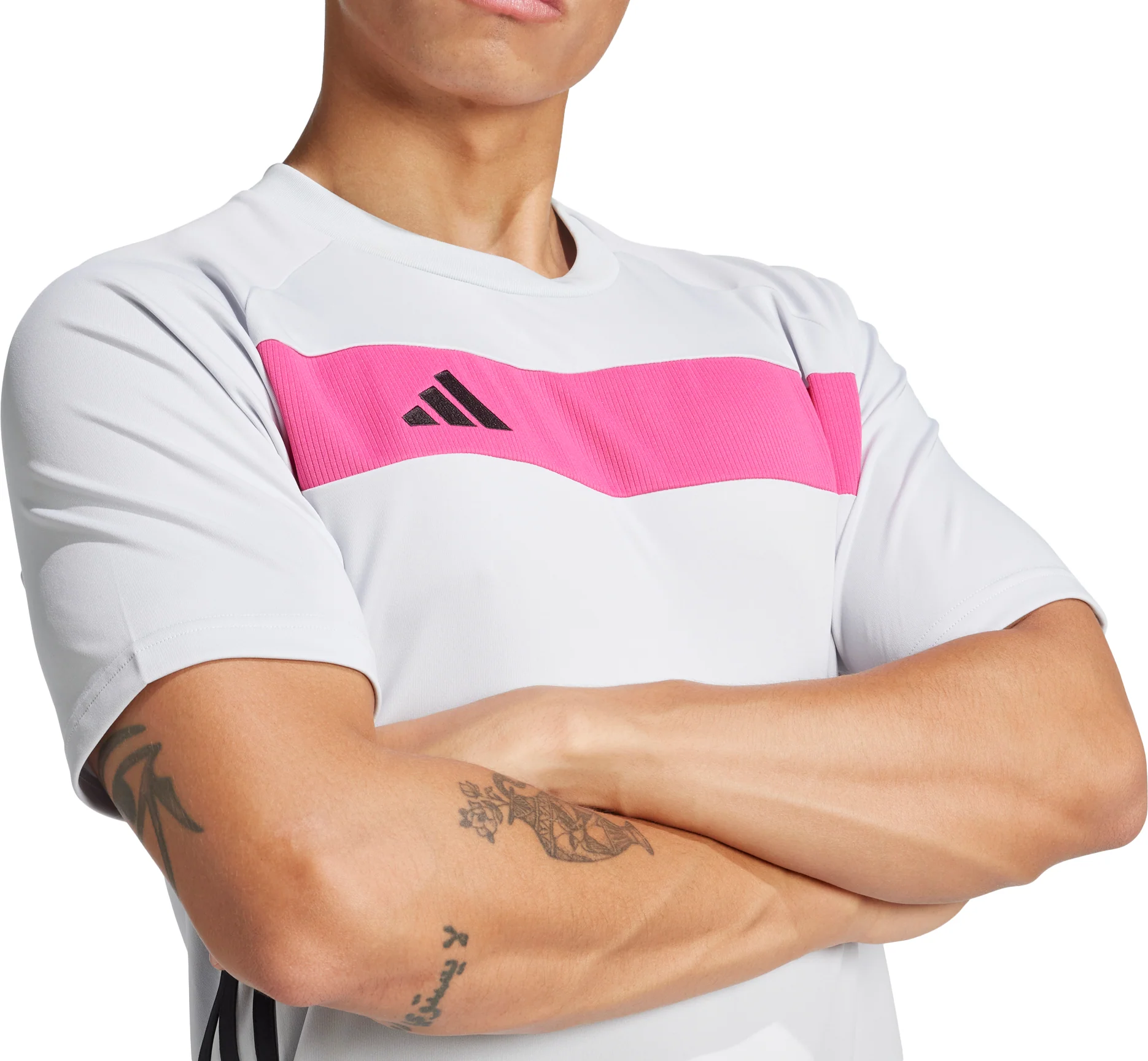 adidas Tiro 25 Essentials Short Sleeve Mens Training Top - White - Image 3