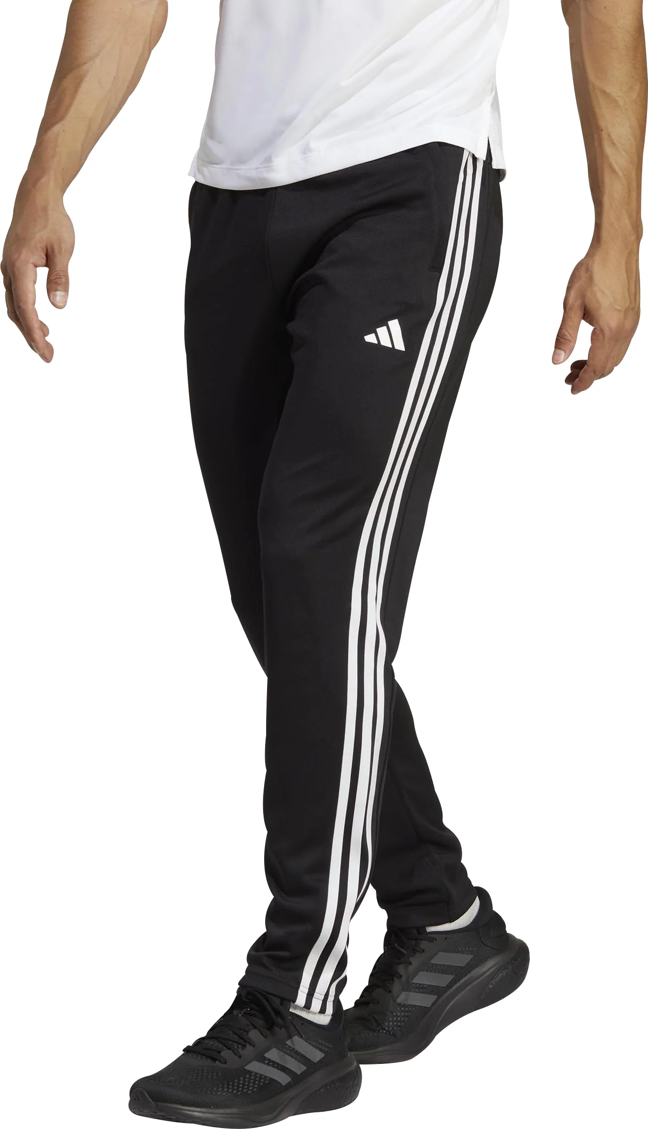 adidas Train Essentials 3 Stripes Mens Training Joggers - Black