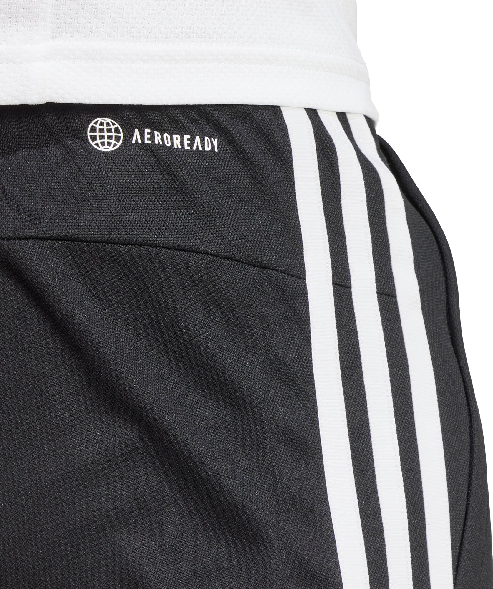 adidas Train Essentials Pique 3 Stripes Mens Training Shorts - Black - Image 4