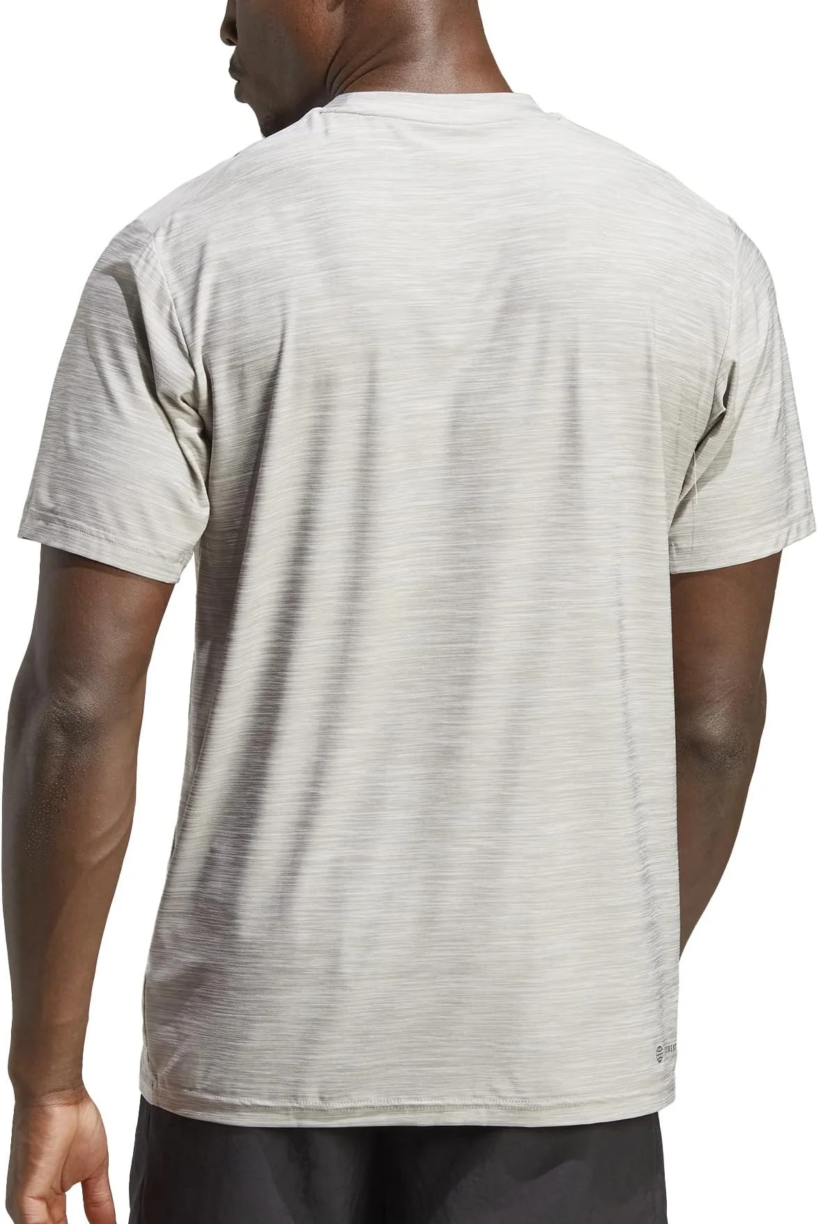 adidas Train Essentials Stretch Short Sleeve Mens Training Top - Grey - Image 2