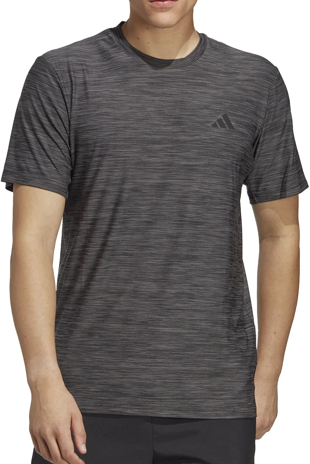 adidas Train Essentials Stretch Short Sleeve Mens Training Top - Grey