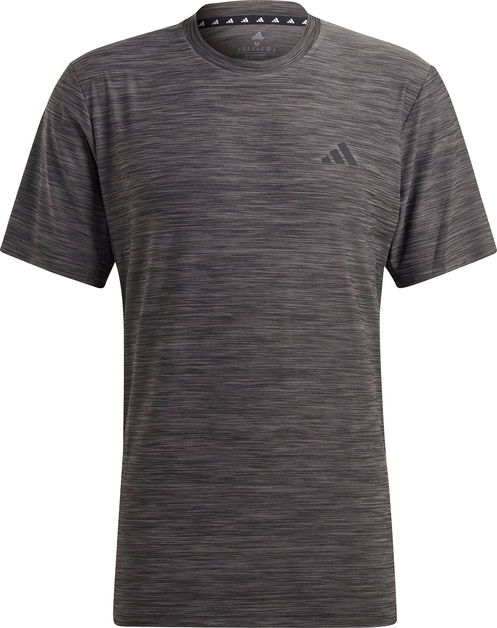 adidas Train Essentials Stretch Short Sleeve Mens Training Top - Grey - Image 5