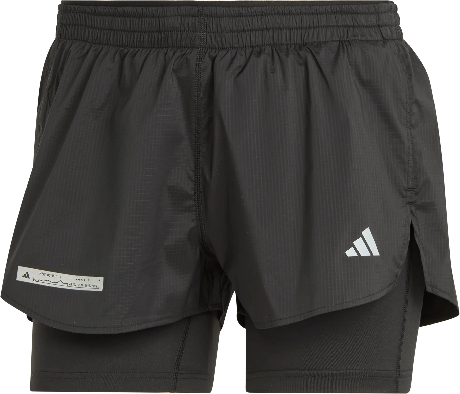 adidas Ultimate 2 In 1 Womens Running Shorts - Black - Image 5