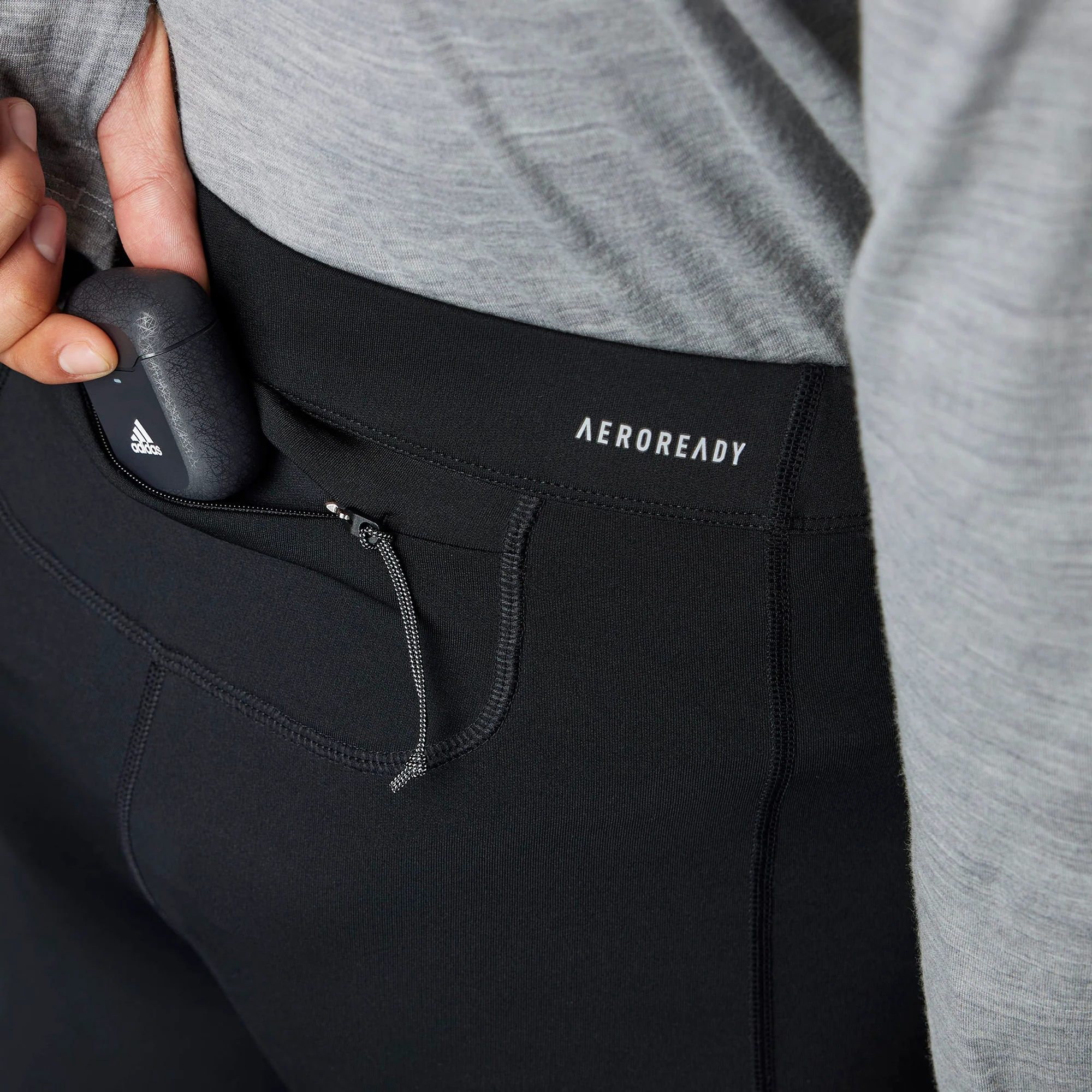 adidas Ultimate Conquer The Elements Warm Mens Long Running Tights - Black - Image 5