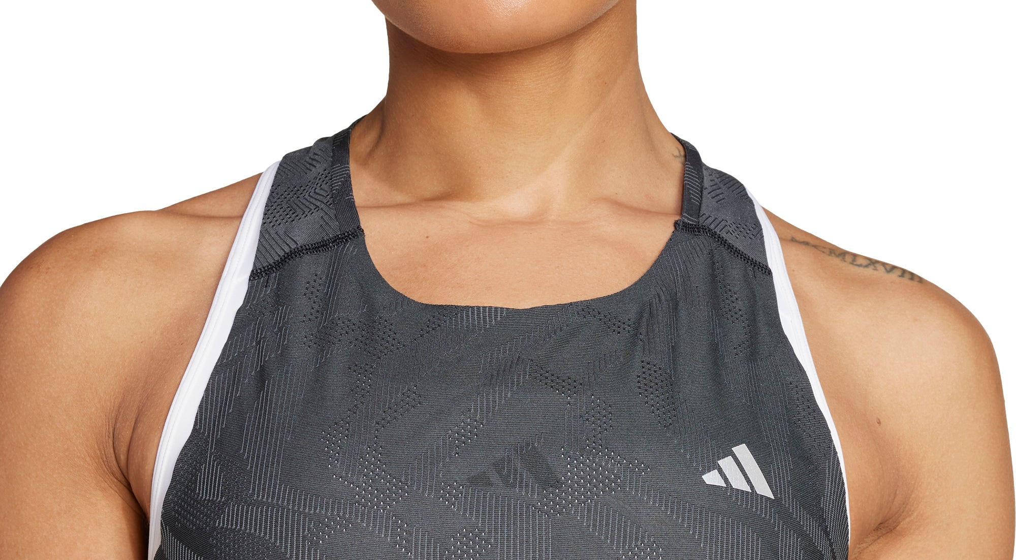 adidas Ultimate HEAT.RDY Engineered Womens Running Vest Tank Top - Grey - Image 4