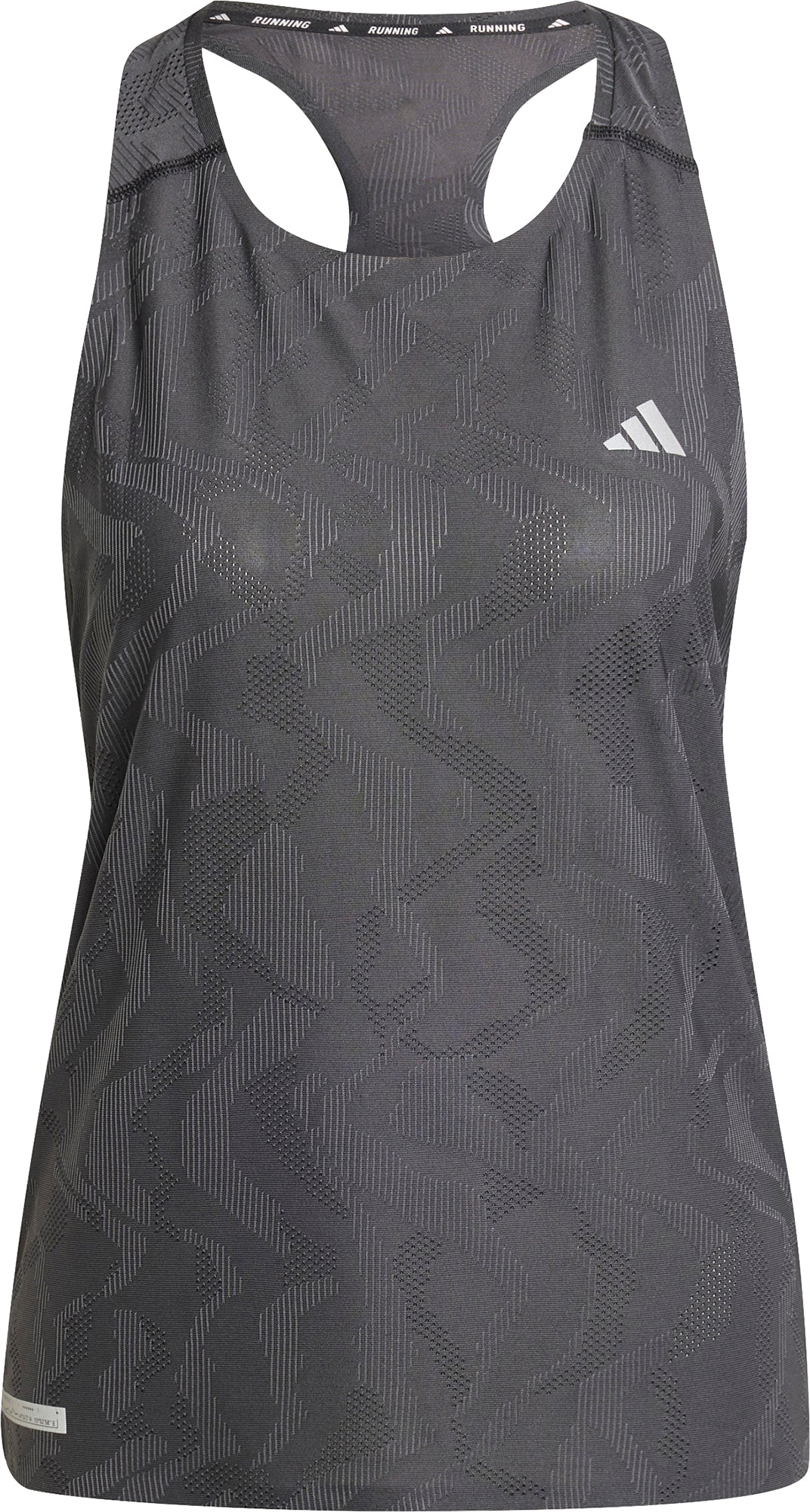 adidas Ultimate HEAT.RDY Engineered Womens Running Vest Tank Top - Grey - Image 5