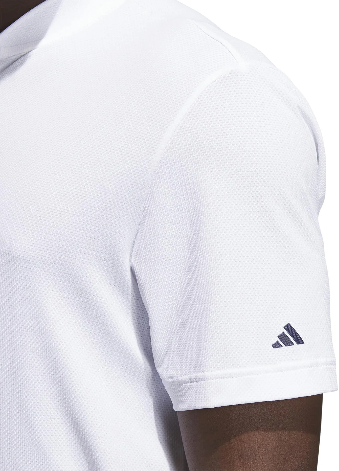 adidas Ultimate365 Tour Short Sleeve Mens Golf Polo Shirt - White - Image 4