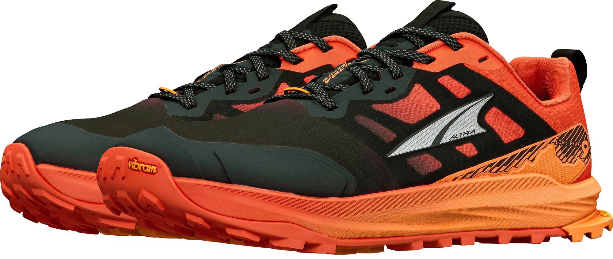 Altra Lone Peak 9+ Mens Trail Running Shoes - Black - Image 5