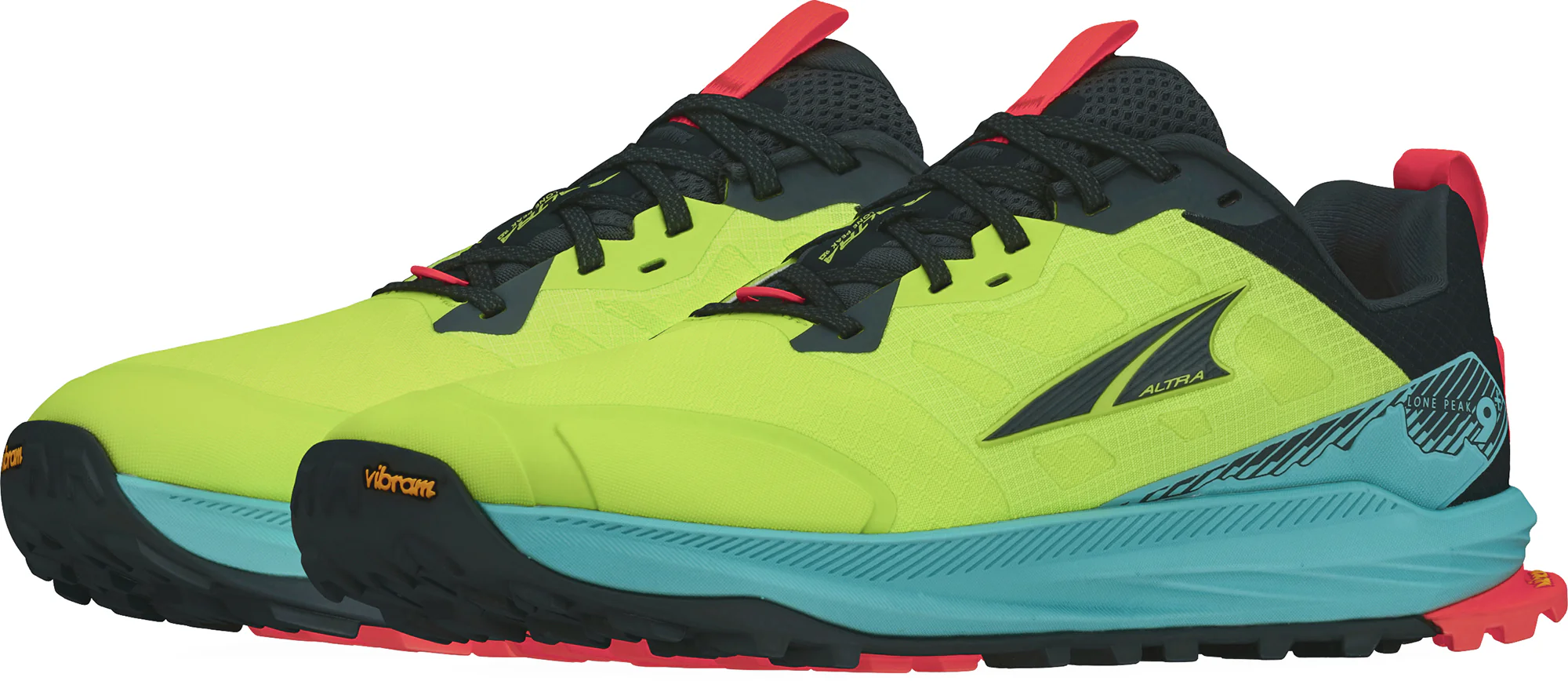 Altra Lone Peak 9+ Mens Trail Running Shoes - Green - Image 5